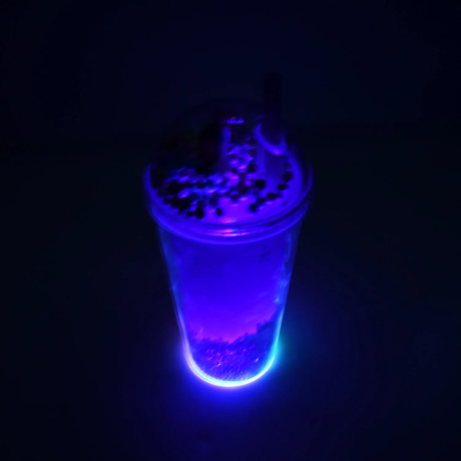 Design Printed Sipper Bottle With Toy, LED Glow Light, Double Wall Sipper Glass Water Bottle , Sipper Bottle With Straw For Girls And Kids for Boys and Girls School/Tuition/Gym (Pack of 1) - Image 6