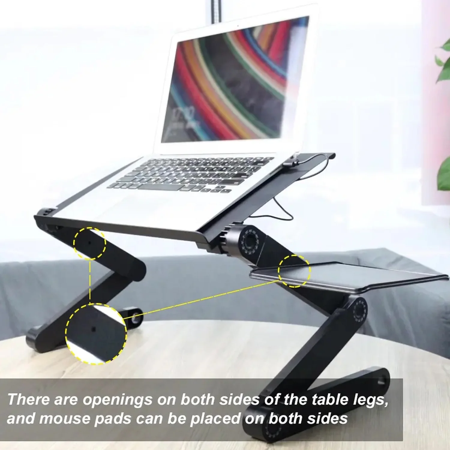 Modern Style Portable Adjustable Foldable Laptop Holder - Image 4