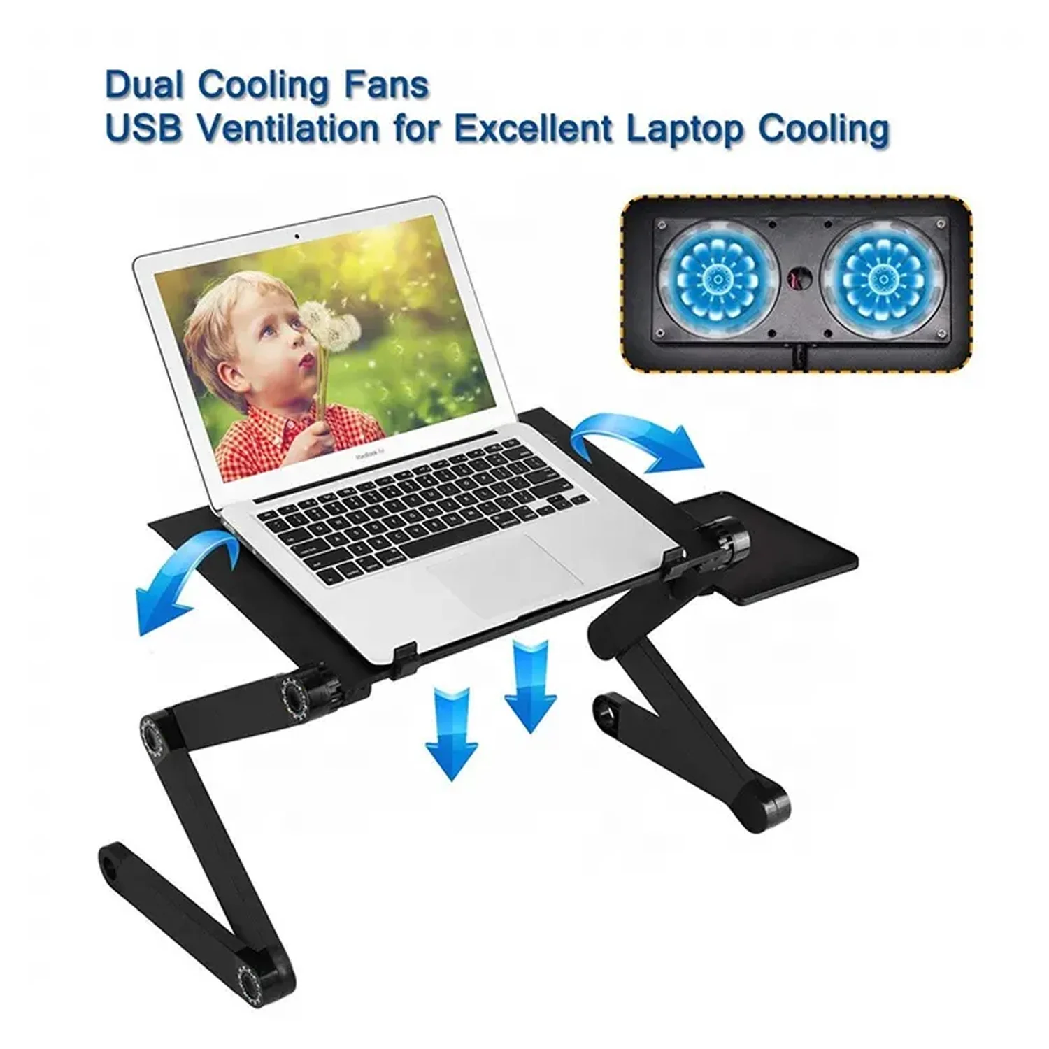 Modern Style Portable Adjustable Foldable Laptop Holder - Image 6
