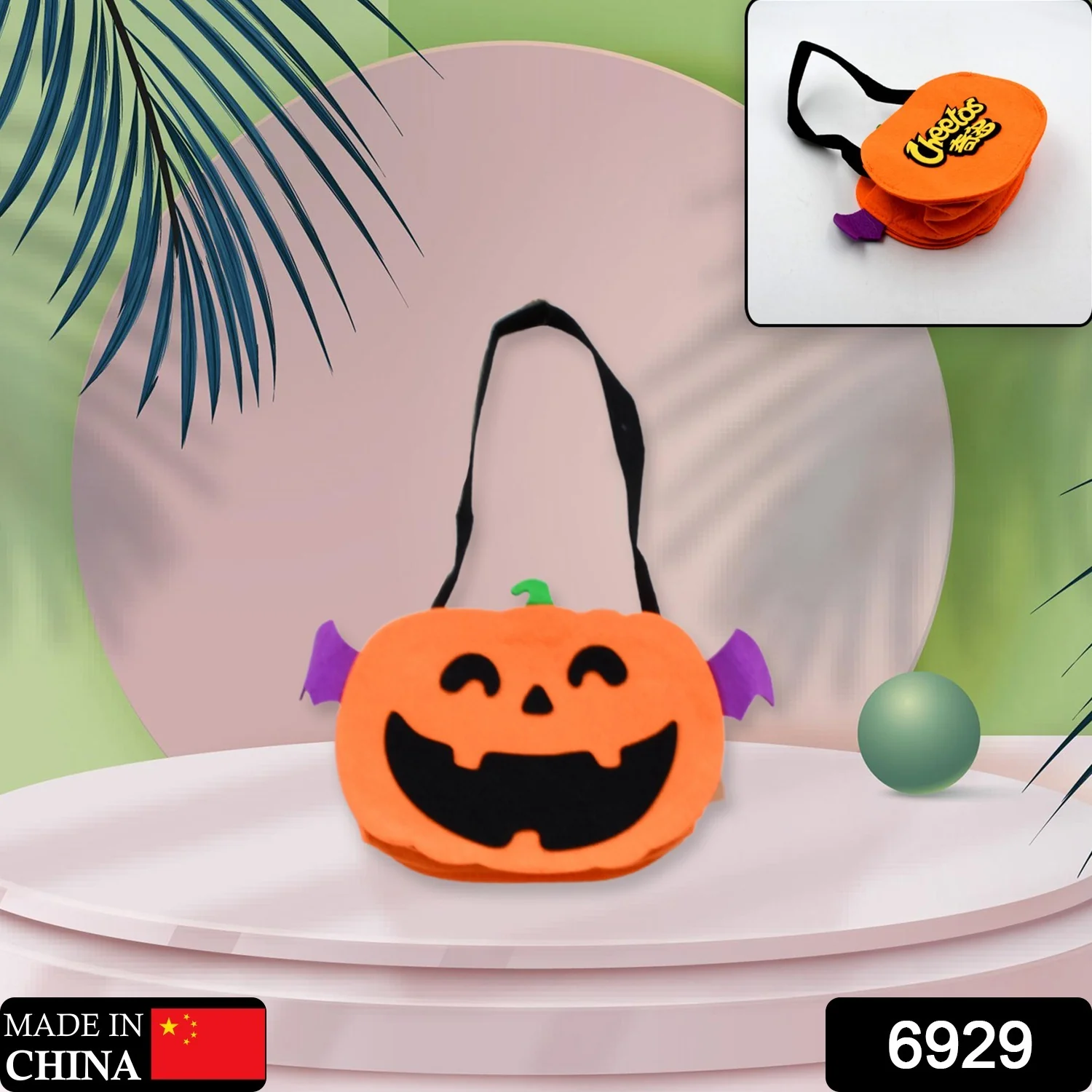 Halloween Pumpkin Bags Non- Woven Candy Bags for Halloween Party Favors - Image 2