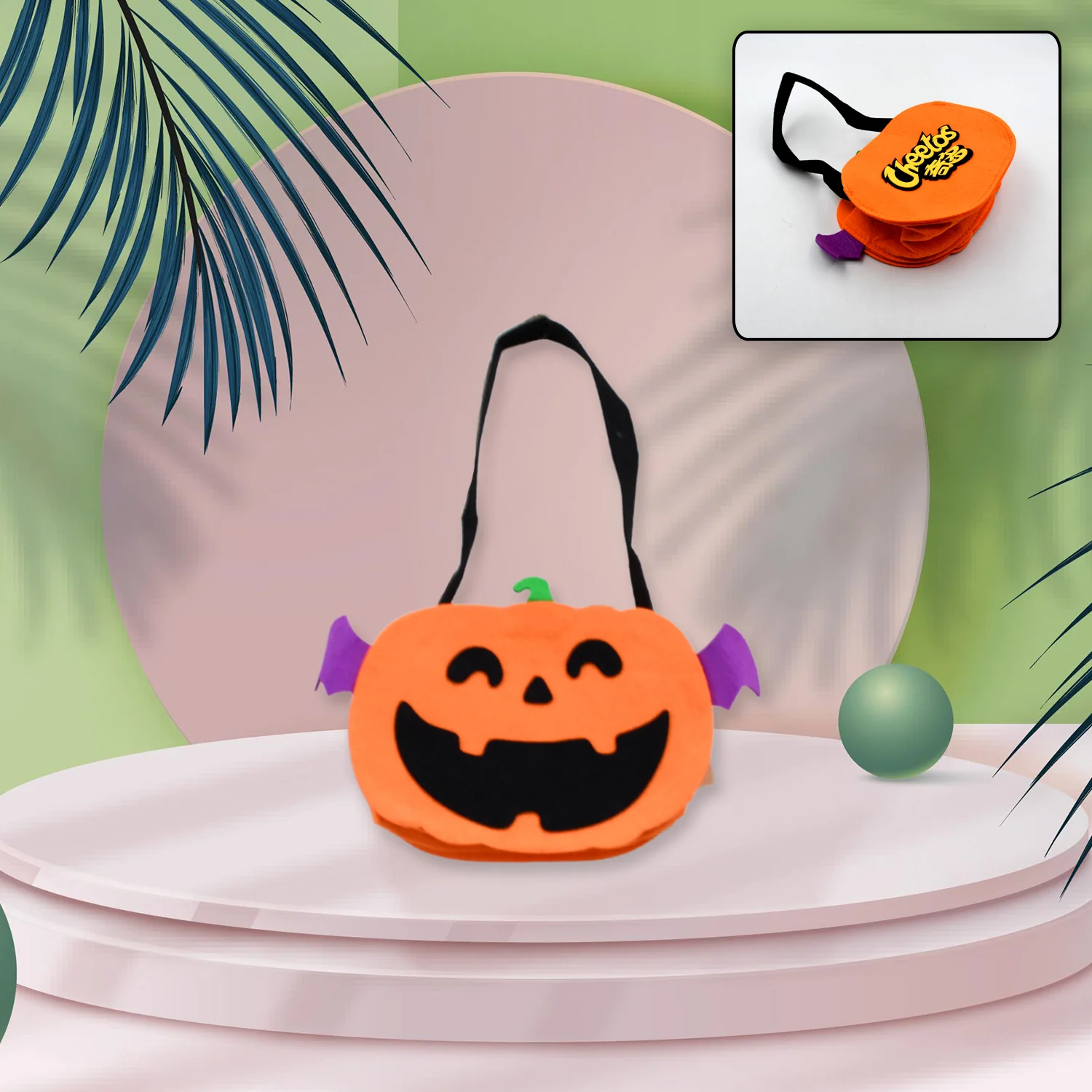 Halloween Pumpkin Bags Non- Woven Candy Bags for Halloween Party Favors - Image 5