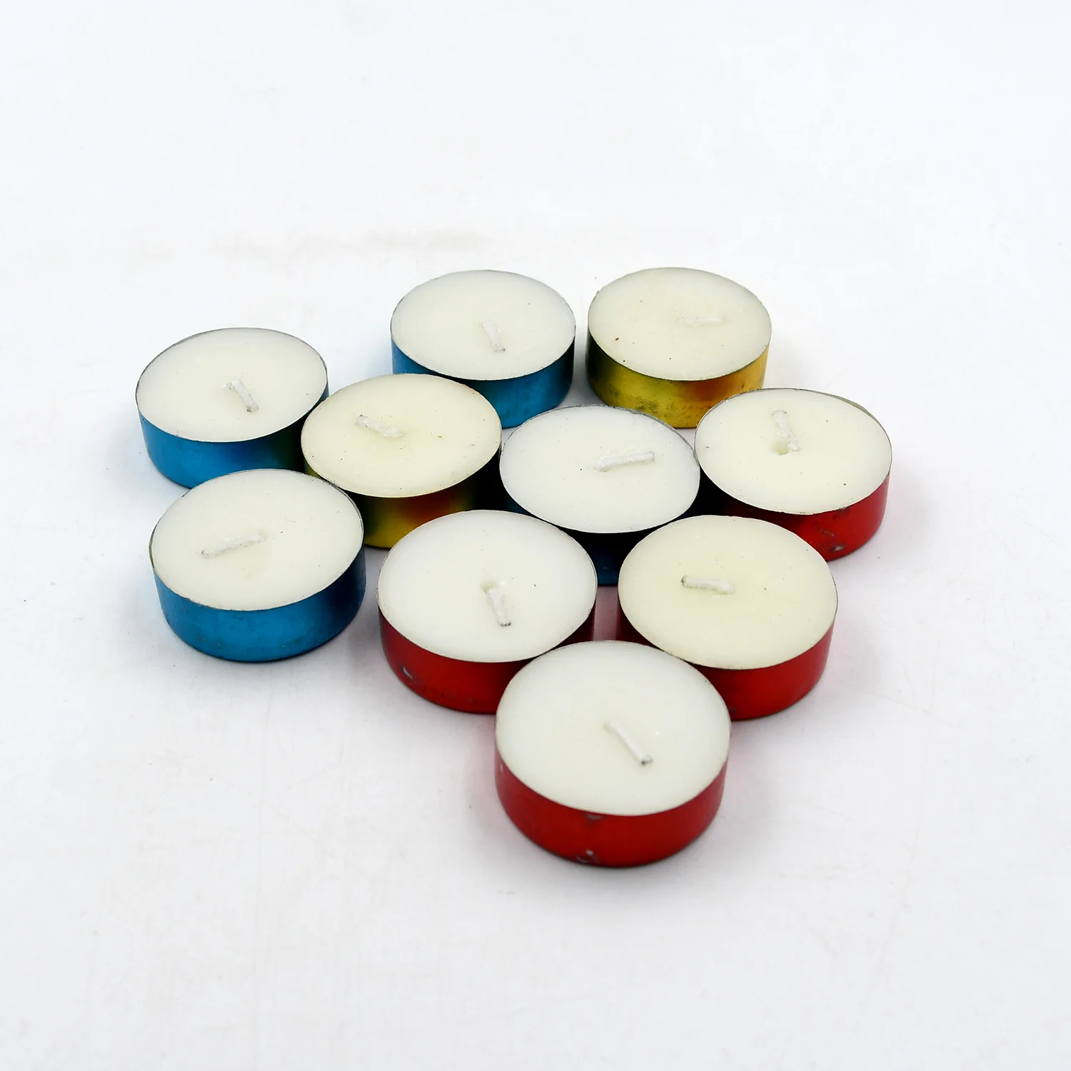 Decorative Color Candle Light for Gifts  Birthday Anniversary Diwali 10 Pc Set - Image 3