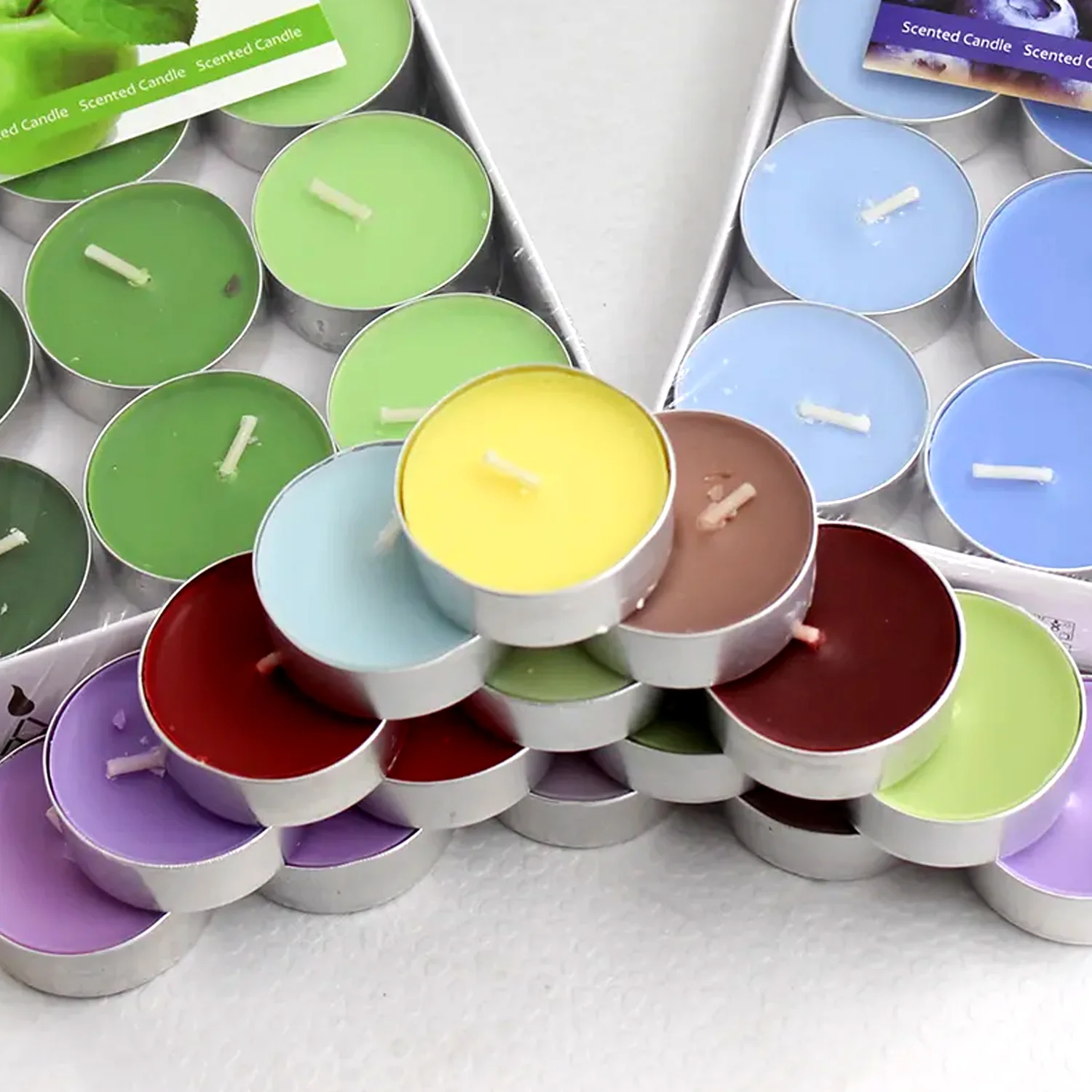 Decorative Color Candle Light  for Gifts Birthday Anniversary Diwali 50 Pc Set - Image 5