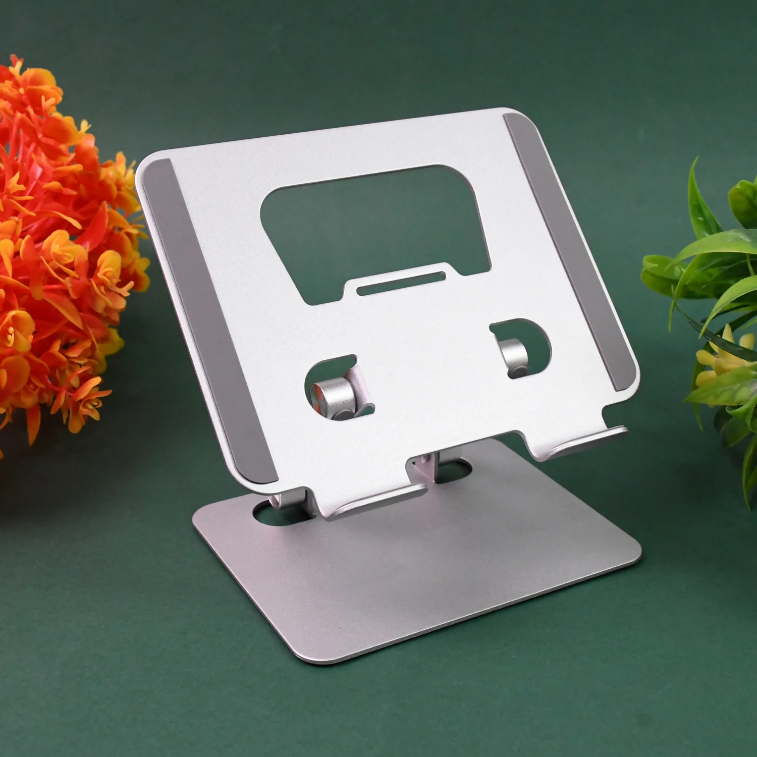 Tablet Stand Metal Alloy Adjustable Bracket, Ergonomic Foldable Metal Tablet Holder - Image 3