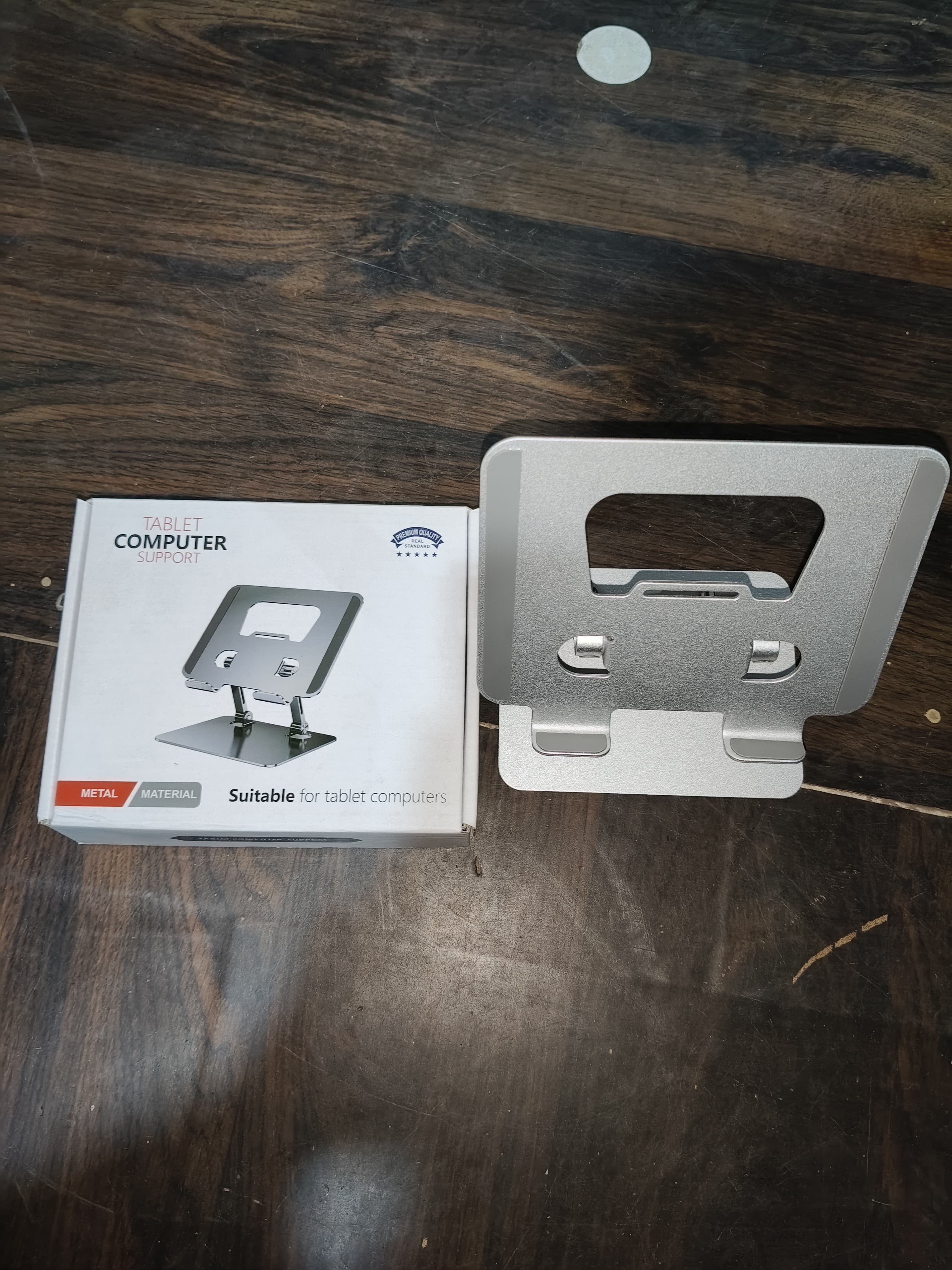 Tablet Stand Metal Alloy Adjustable Bracket, Ergonomic Foldable Metal Tablet Holder - Image 8