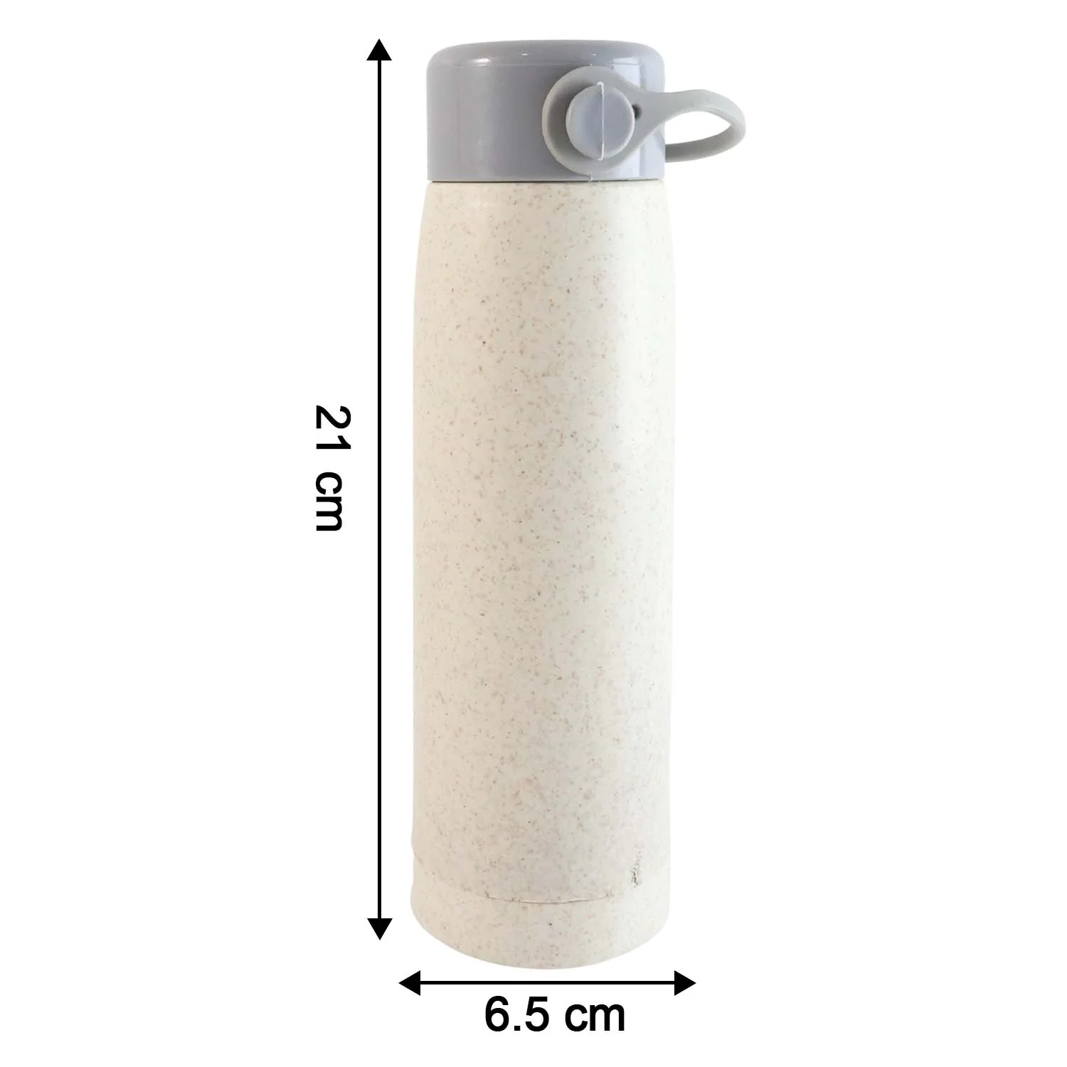 Creative Wheat Glass Water Bottle with Phone Holder (380ml) - Image 4