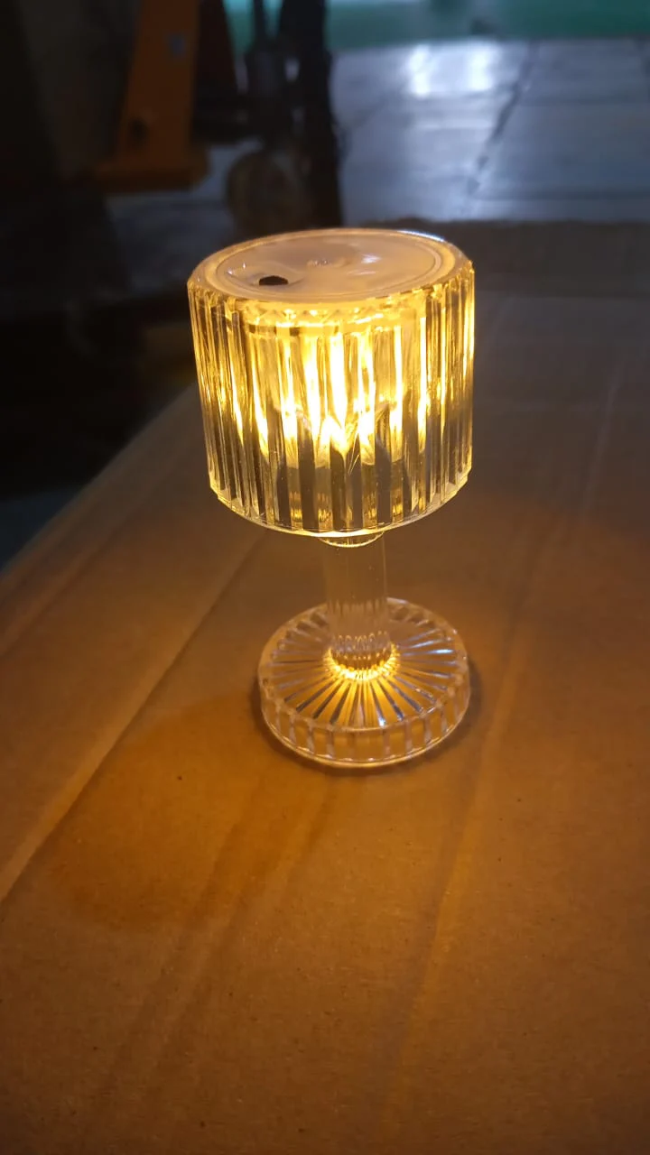 Mini Acrylic LED Desk Lamps Table Lamp Portable Crystal, Diwali (1 Pc / Small) - Image 8