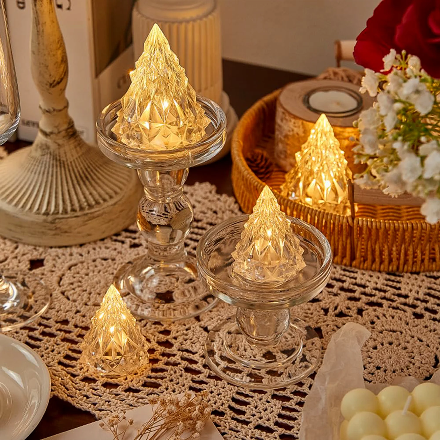 Iceberg / Pyramid Candlelight Tea Light, Diwali (1 Pc) - Image 6