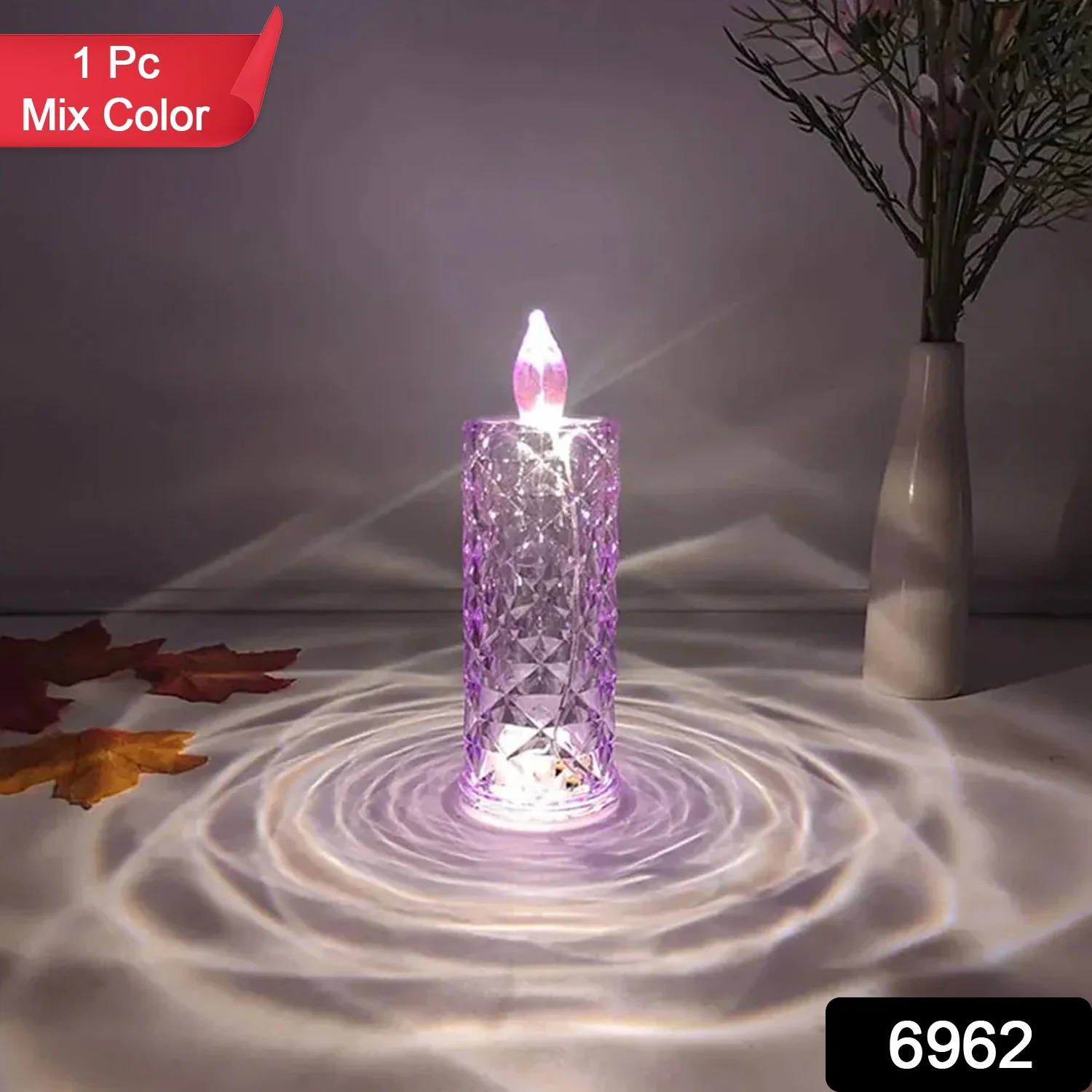Candles for Home Decoration, Crystal Candlelight, Diwali (1 Pc / Multicolor) - Image 2