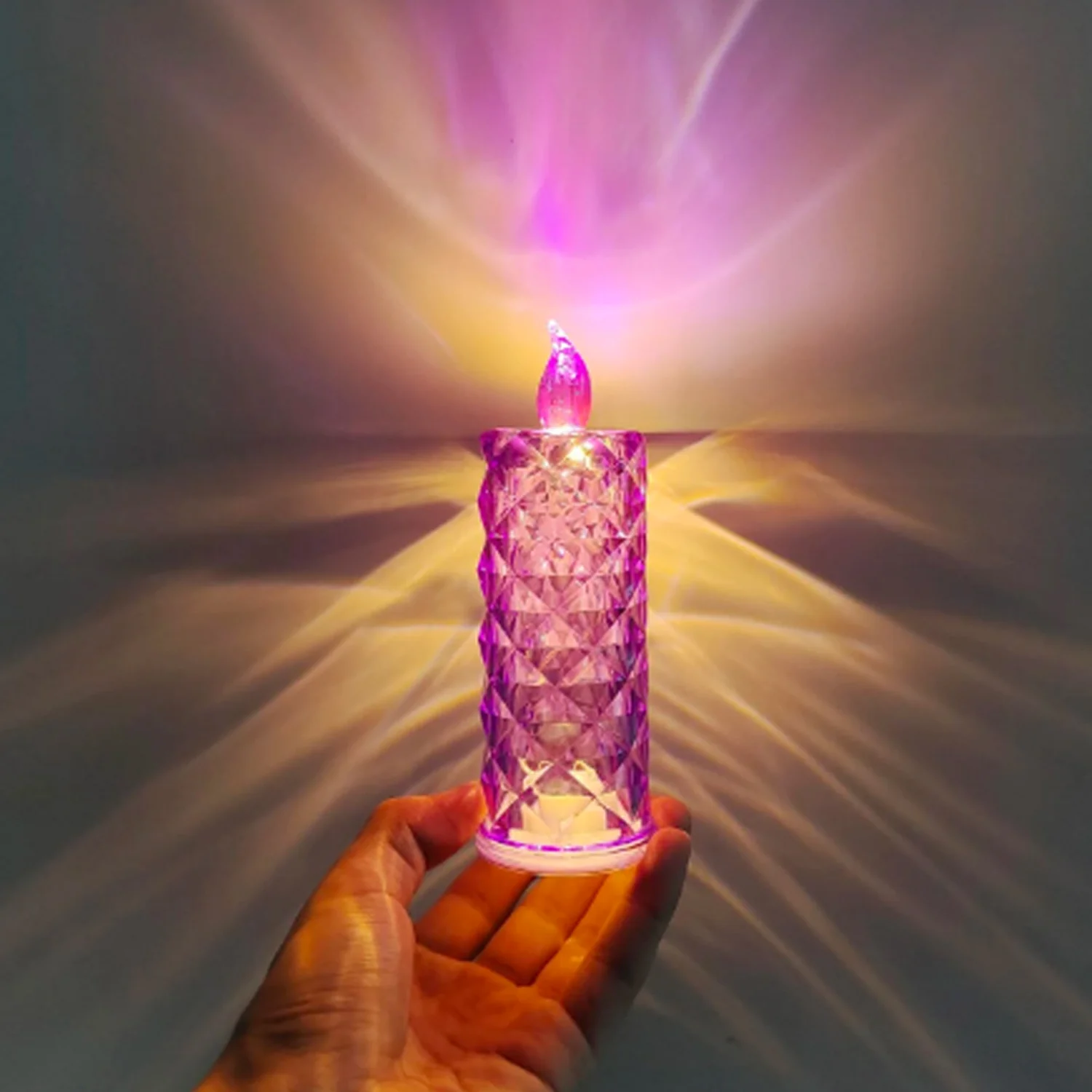 Candles for Home Decoration, Crystal Candlelight, Diwali (1 Pc / Multicolor) - Image 3