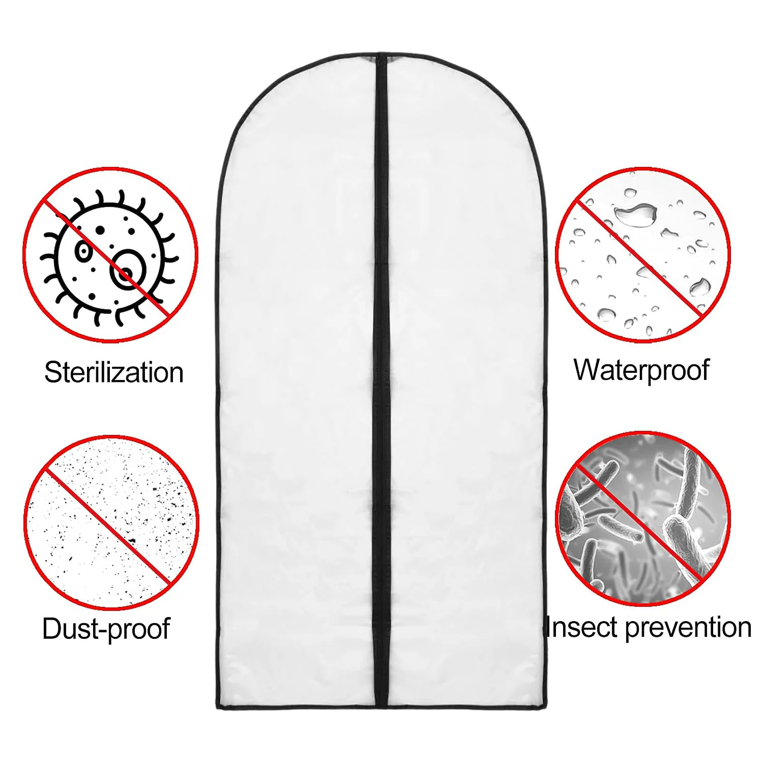 Foldable Non Woven Suit Cover (80×60 CM / 1 Pc / Black Side Chain Suit Cover) - Image 5