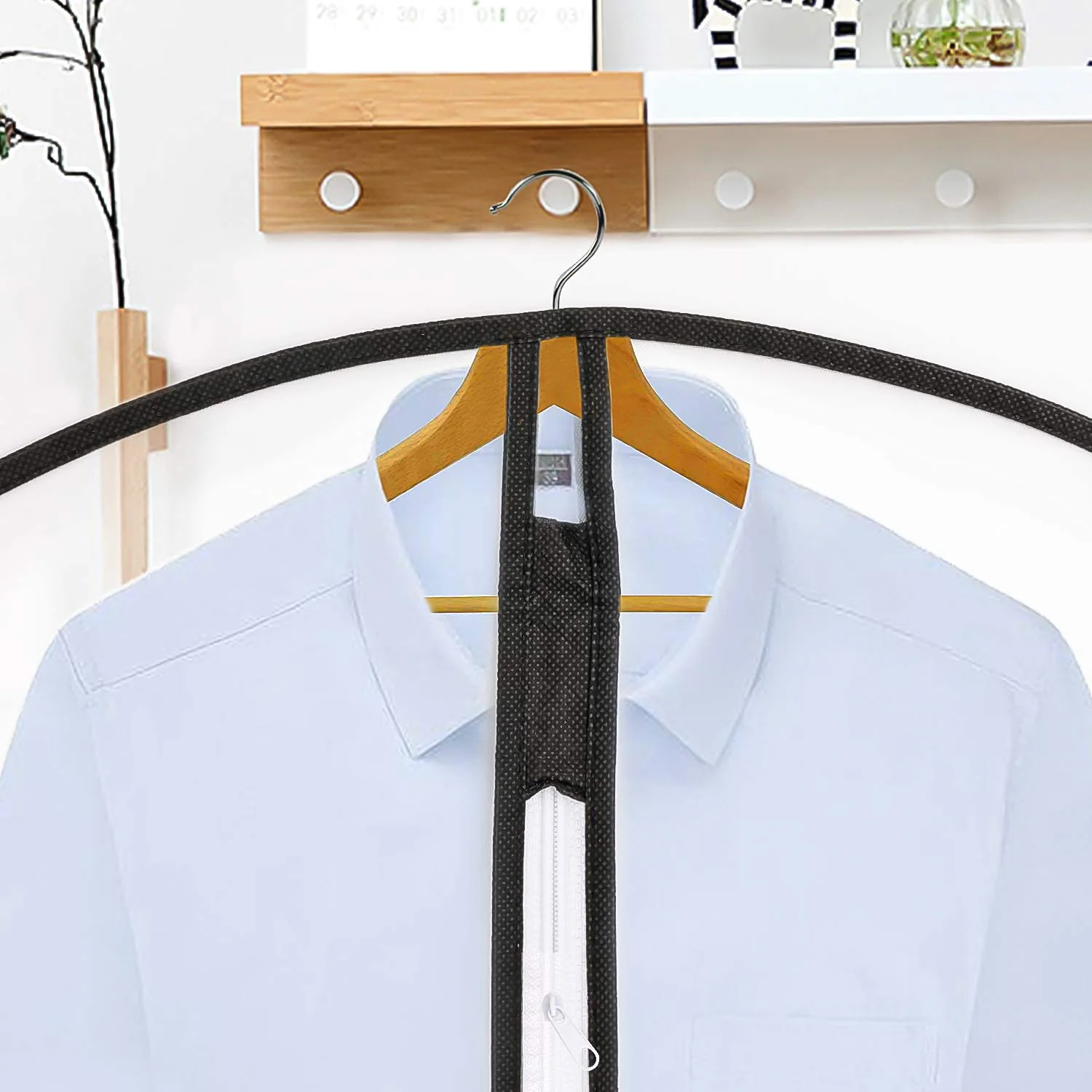 Foldable Non Woven Suit Cover (80×60 CM / 1 Pc / Black Side Chain Suit Cover) - Image 6