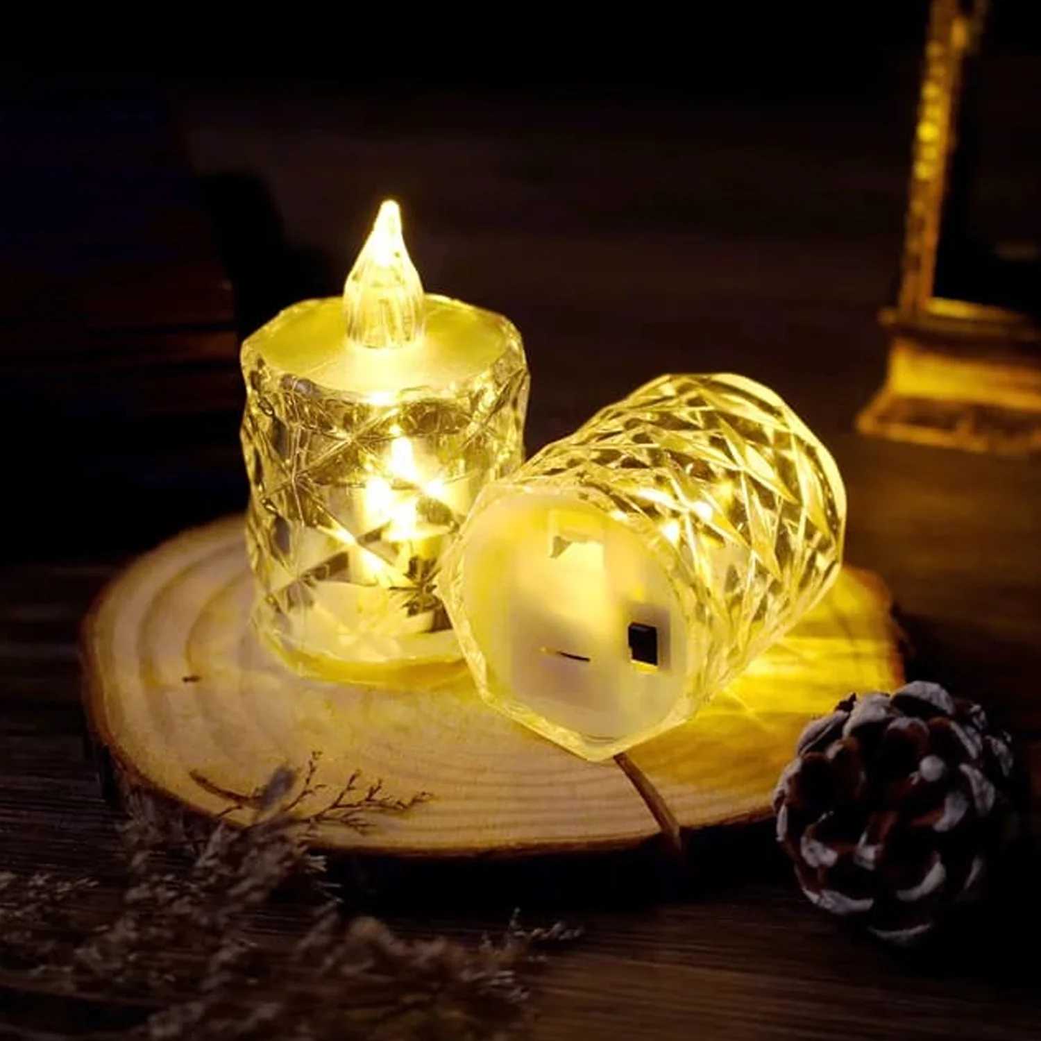 Flameless and Smokeless Decorative Candles LED Tea Light, Diwali (1 Pc) - Image 7