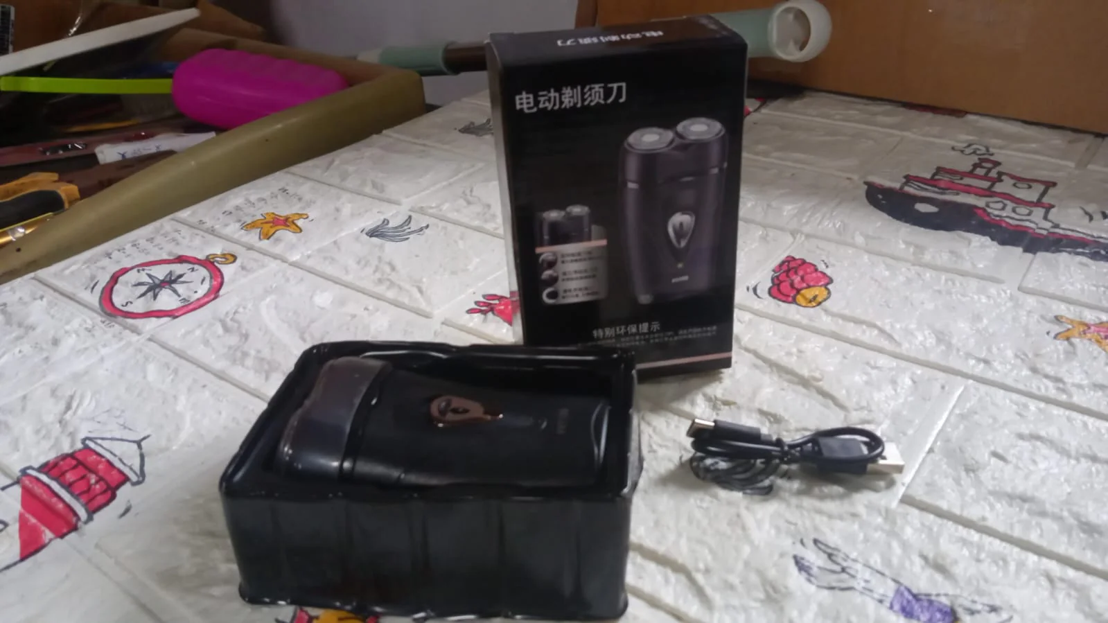 Men's Electric Shaver with Double Floating Heads Rechargeable | Portable, Cordless, Travel Electric for Men | USB Rechargeable Shaver | Water Resistant | Flexible Floating Shaving Heads - Image 7