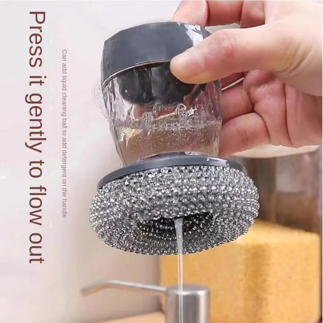 Handheld Soap Dispenser with Scrub (1 Set) - Image 2