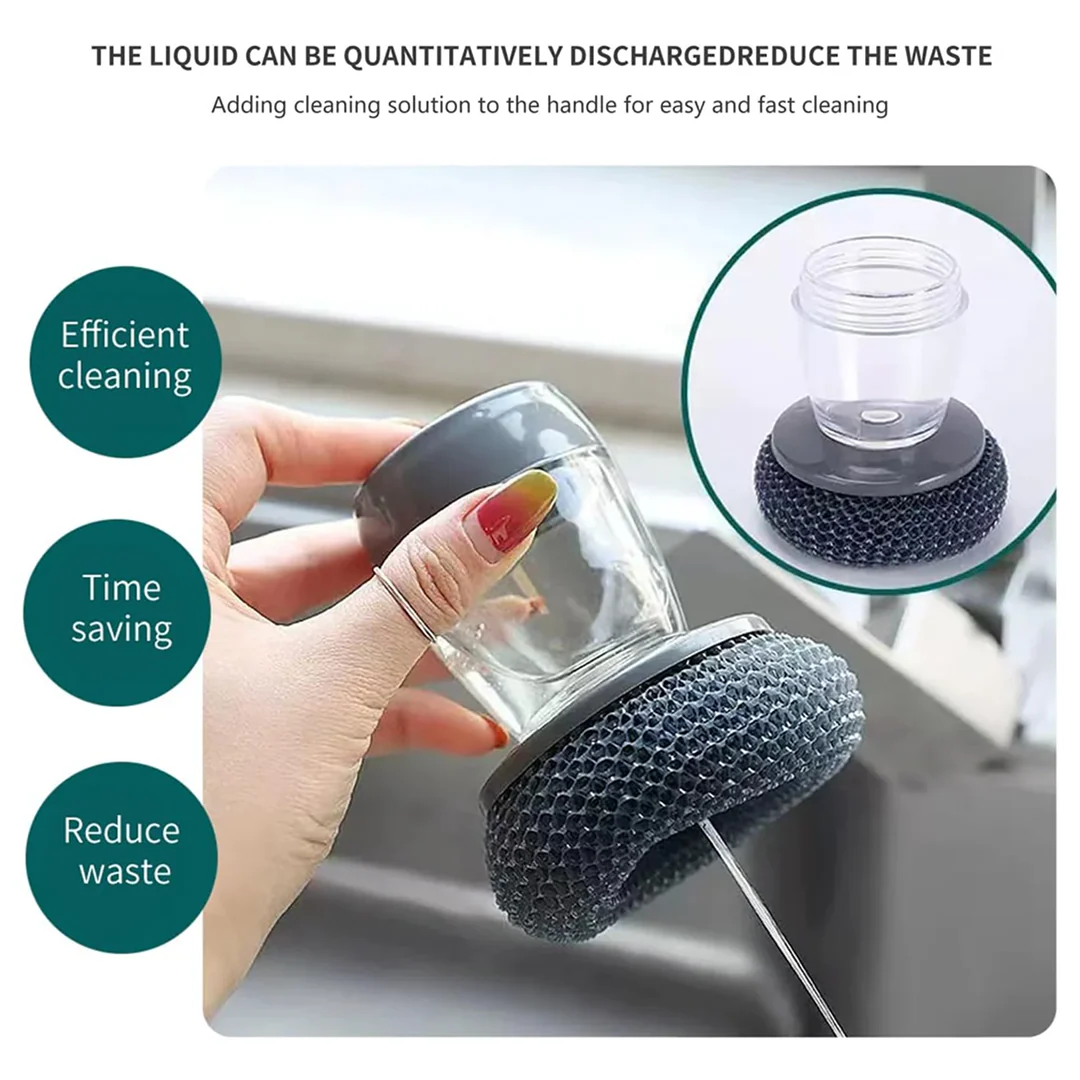 Handheld Soap Dispenser with Scrub (1 Set) - Image 3
