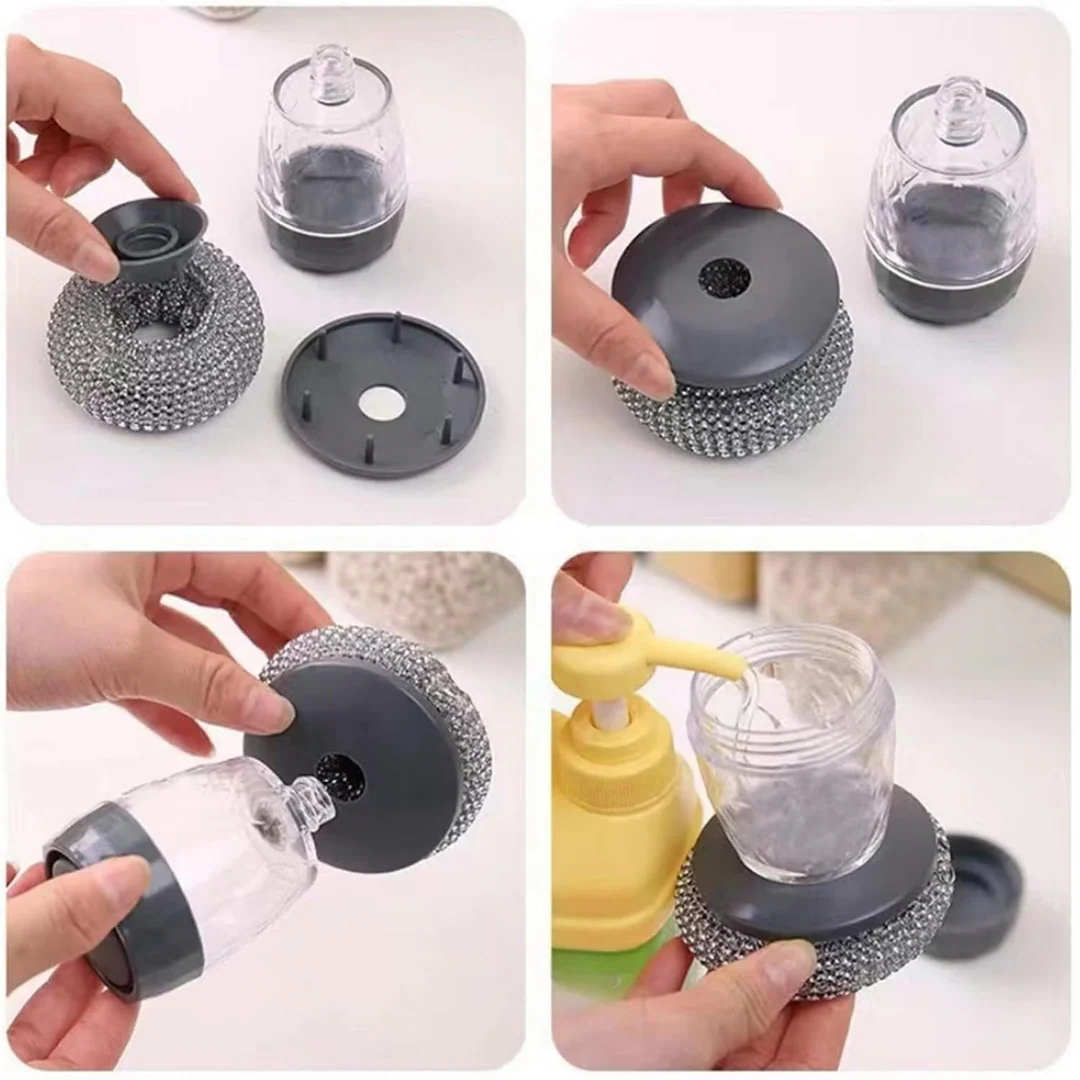 Handheld Soap Dispenser with Scrub (1 Set) - Image 4