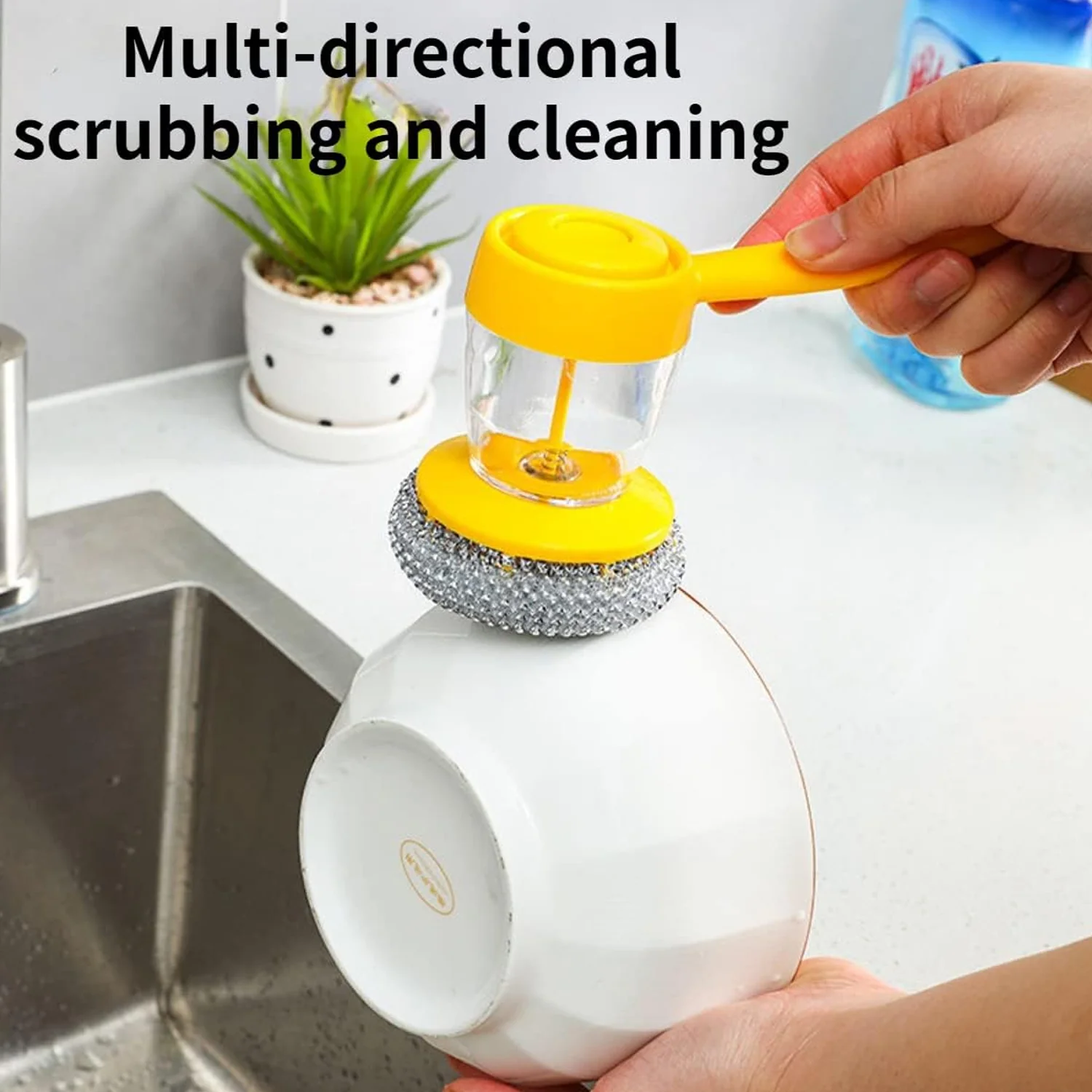 Handheld Soap Dispenser with Scrub (1 Set) - Image 9