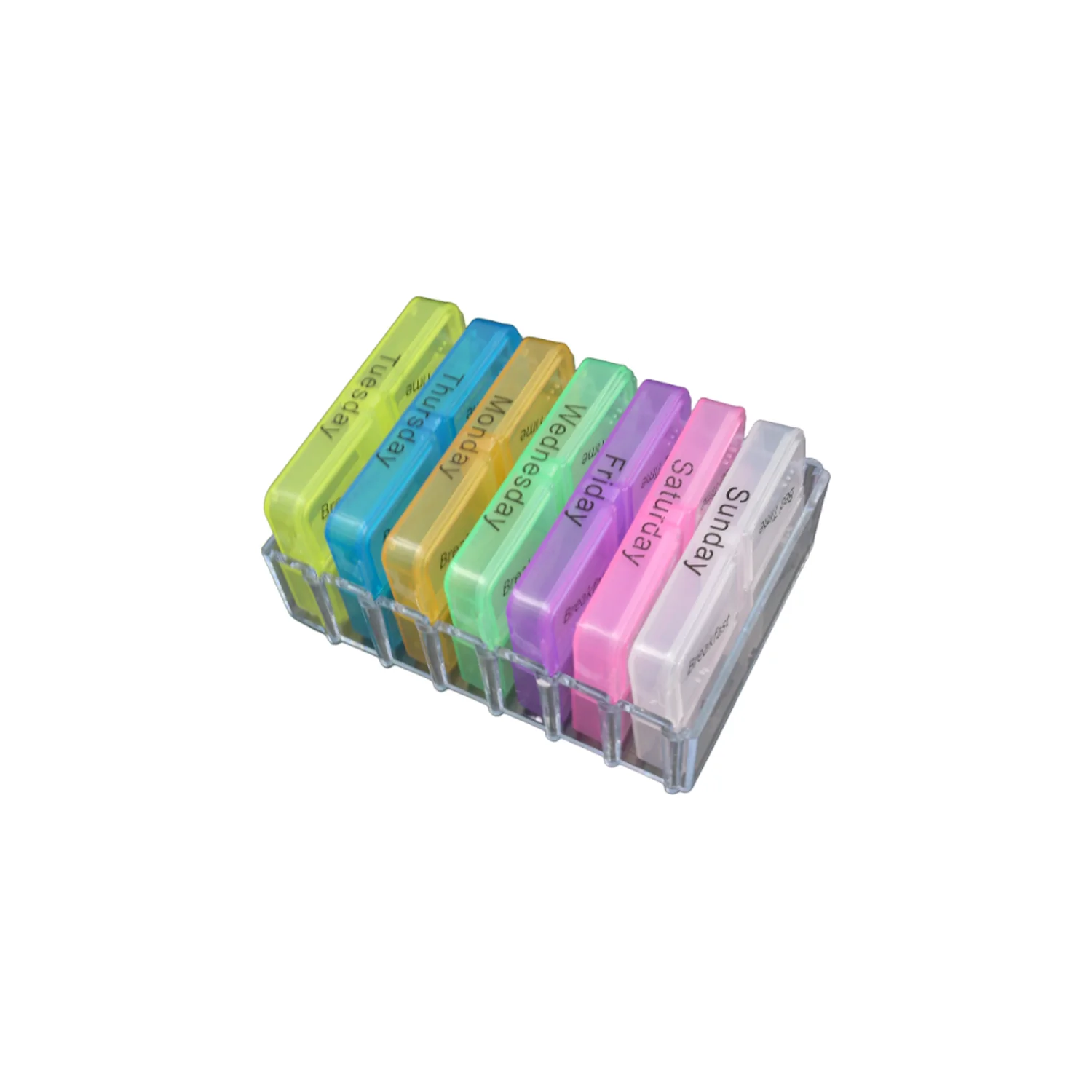 7 Days 4 Times Transparent Medicine Box 28 Grid Portable Large Capacity Travel, Medication Organizer Dispenser Boxes Large Compartments Moisture-Proof Pill Case Medication Reminder Travel - Image 4