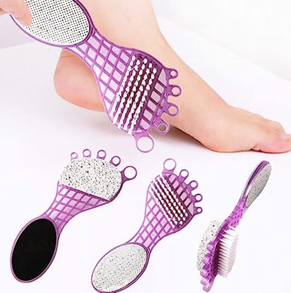 4 in 1 Pedicure Tool – Pumice, Brush, Scrubber & File for Soft Feet - Image 4