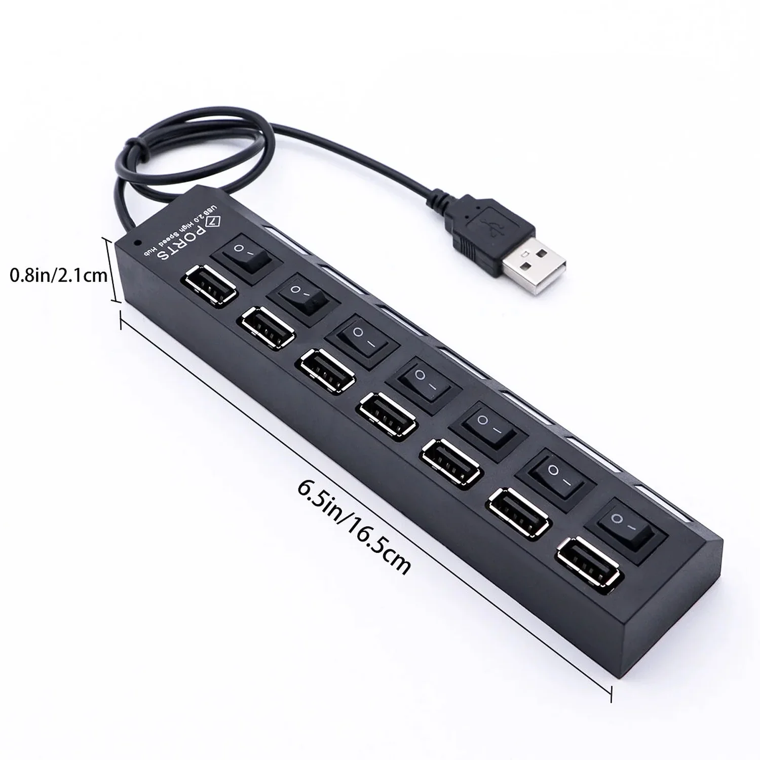 USB Splitter Multi Port USB 2.0 Hub, 7 Port - Image 6