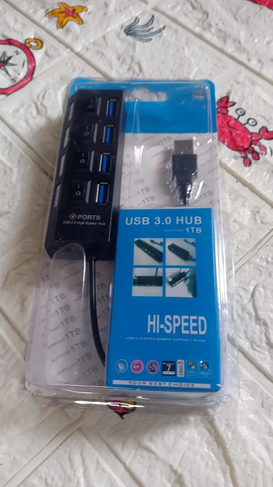 4 Port USB, HUB USB 2.0 HUB Splitter High Speed with On/Off Switch Multi LED Adapter - Image 7