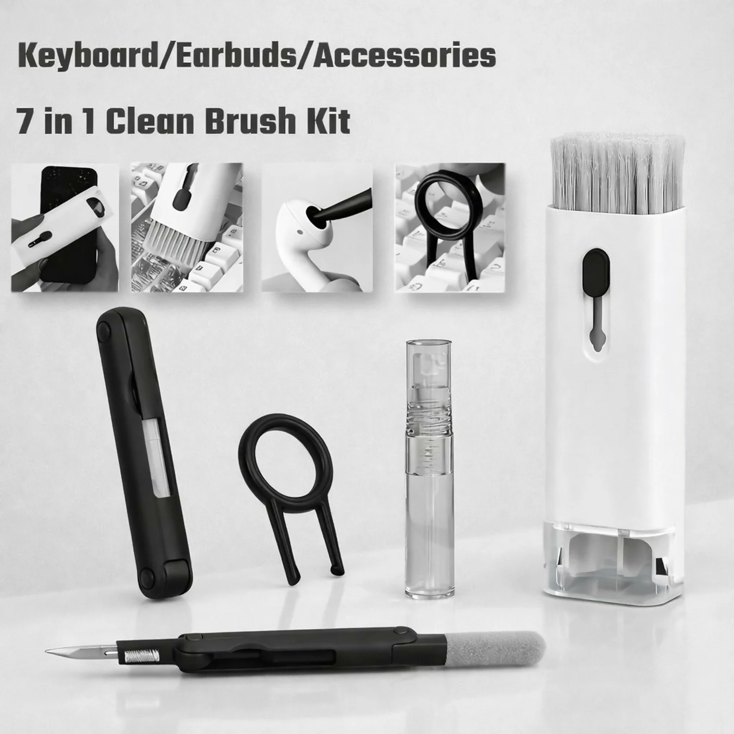 7 in 1 Keyboard Cleaning Kit for Laptop, Earbuds, Phone & Electronics - Image 3