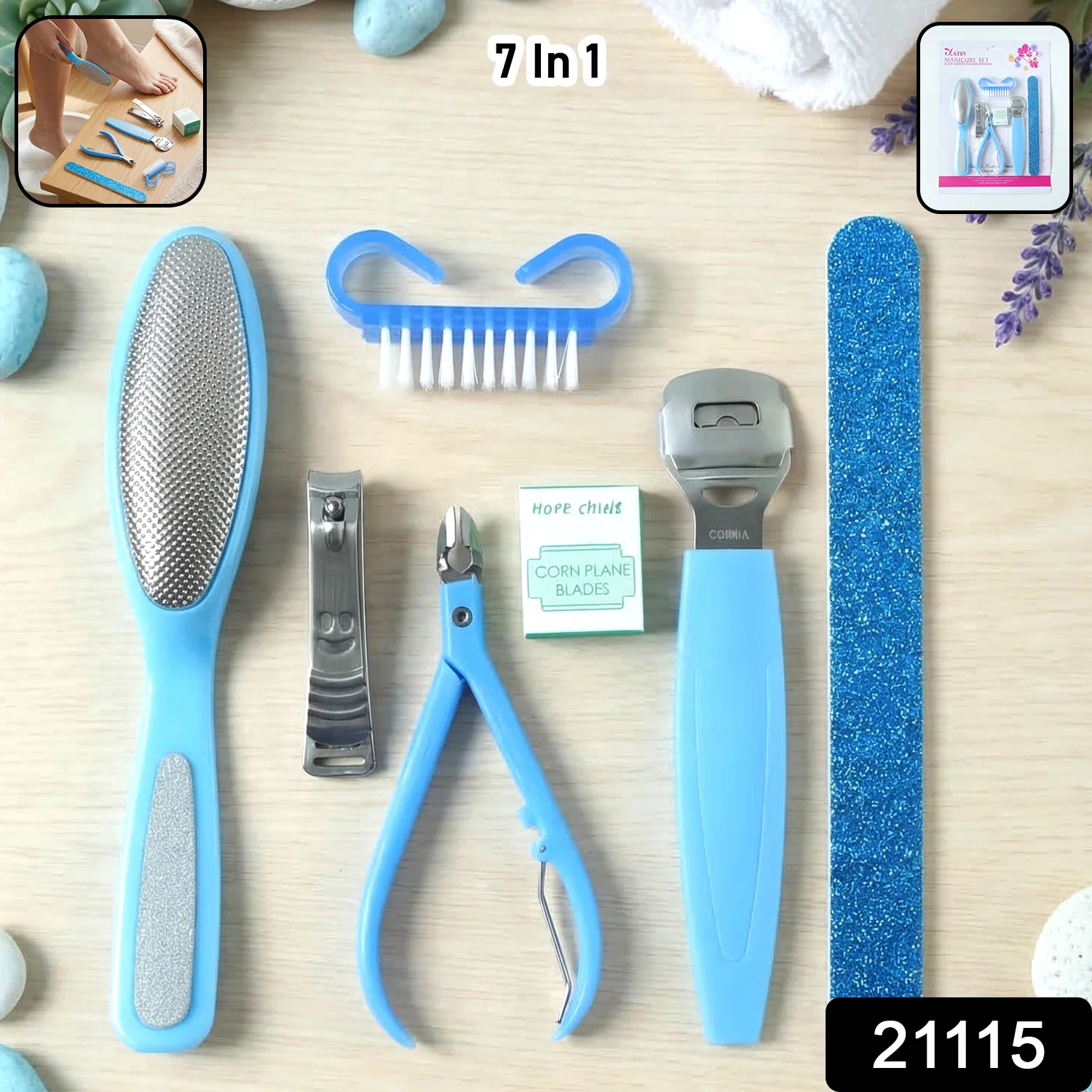 7 In 1 Pedicure Manicure Foot Care Tool Kit - Image 2
