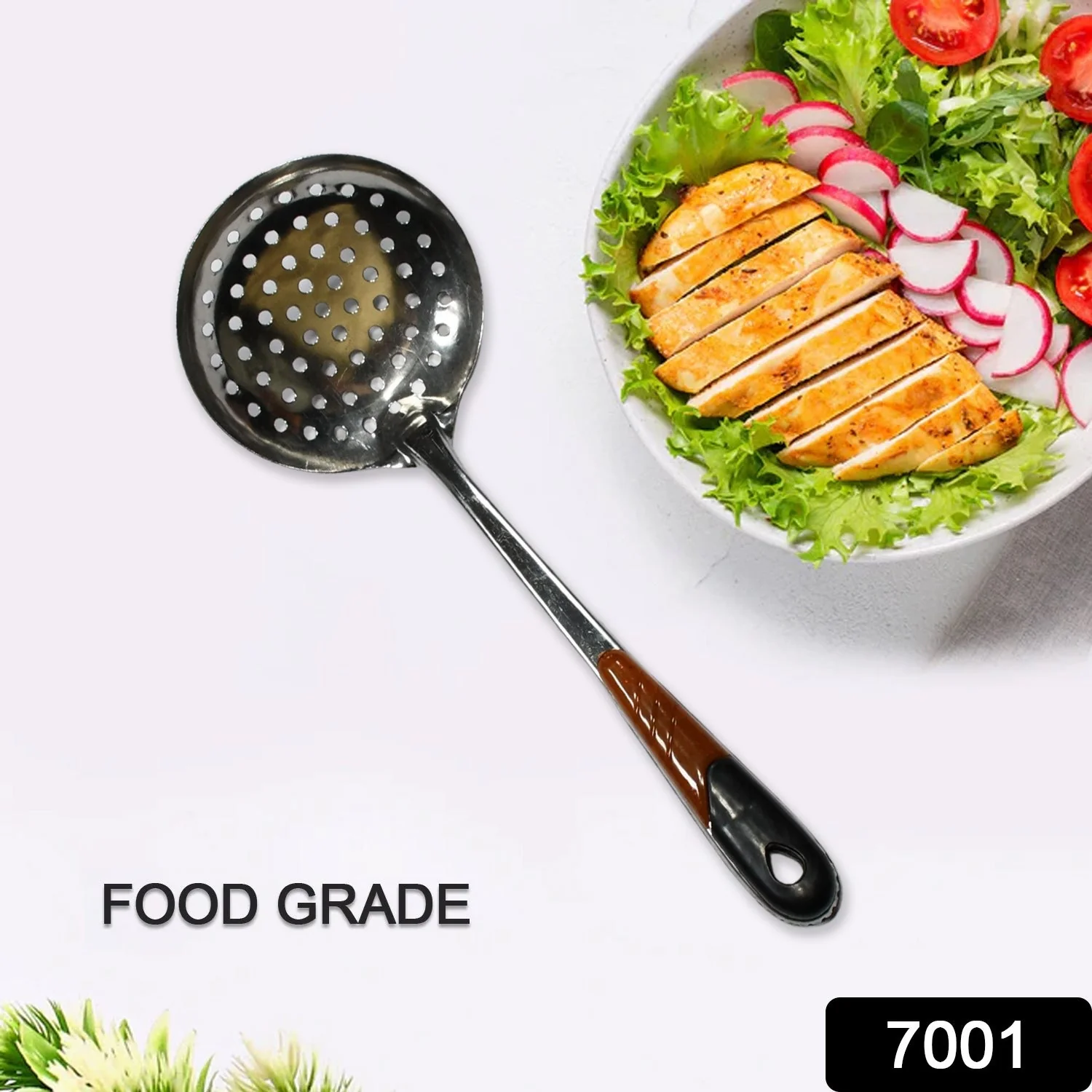 Stainless Steel Slotted Skimmer – Heat-Resistant Spoon for Cooking - Image 2