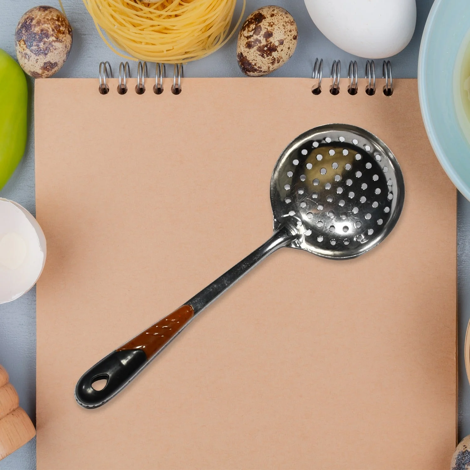 Stainless Steel Slotted Skimmer – Heat-Resistant Spoon for Cooking - Image 3