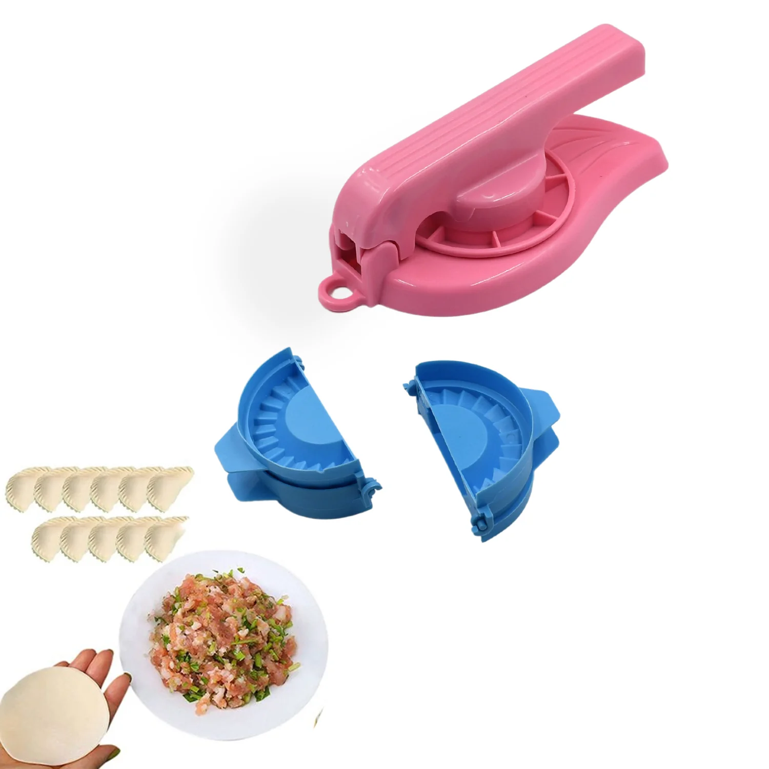 Puri Press & Dough Press Set Dumpling Dough Press ( 3 Pcs Set ) - Image 3