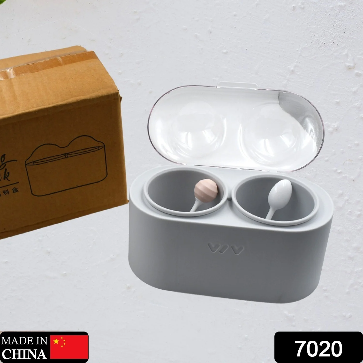 Spice Storage Containers, Condiment Jars, with Lid And Spoon, dust-proof And Moisture-proof, non-slip Bottom, tray Card Slot Design, detachable, easy To Clean, used To Contain Various Seasonings, plastic - Image 2