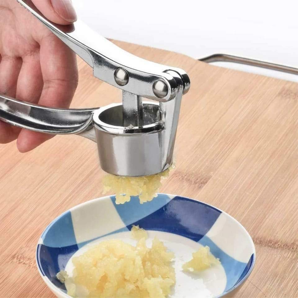 Stainless Steel Garlic Press Crusher - Image 4