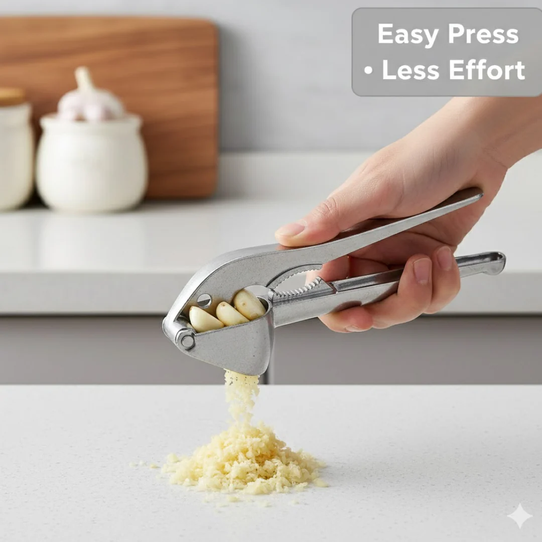 Aluminum Garlic Press – Easy-to-Use Lightweight Kitchen Tool - Image 4