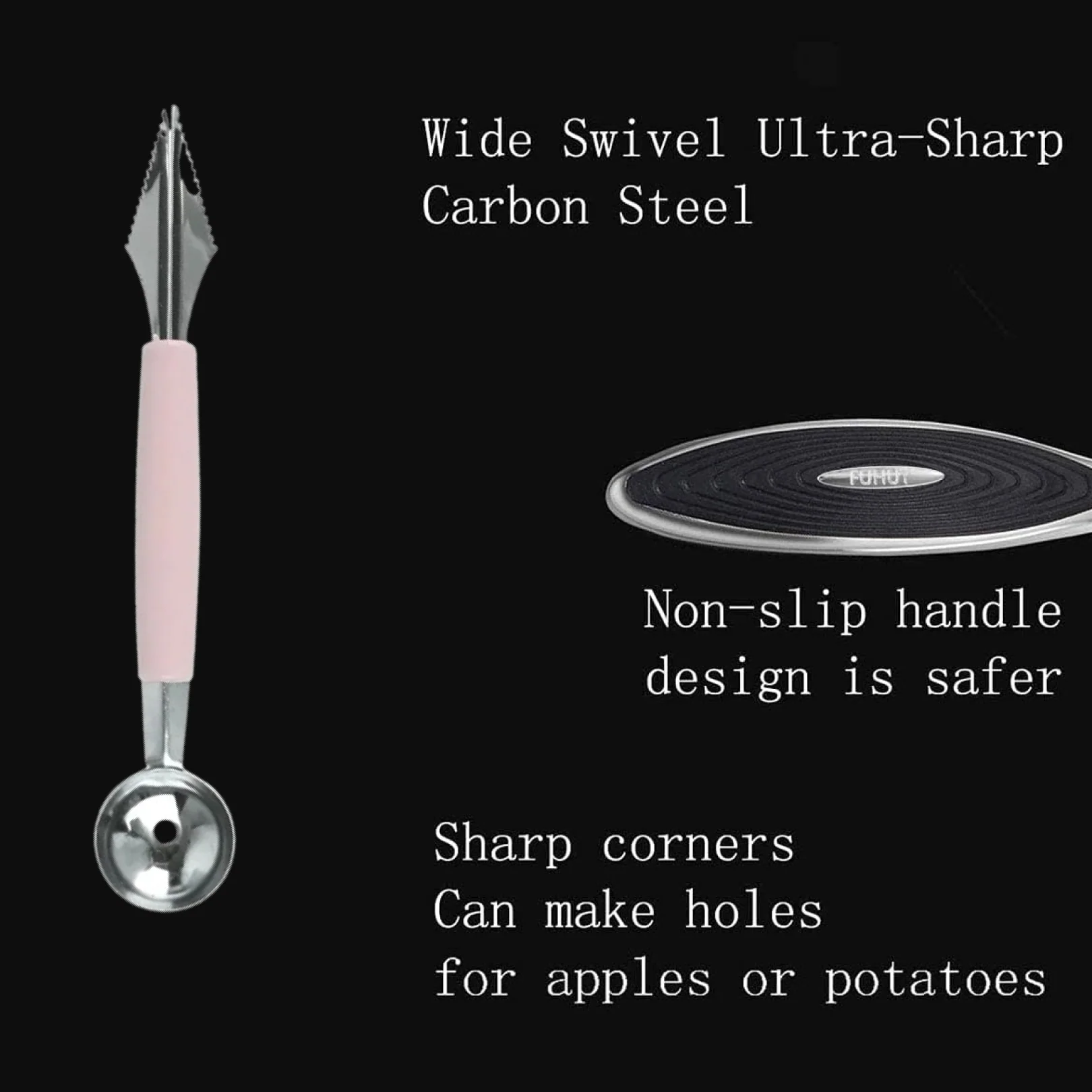 Multifunctional Fruit scooper & peeler  Garnish Kit - Image 4
