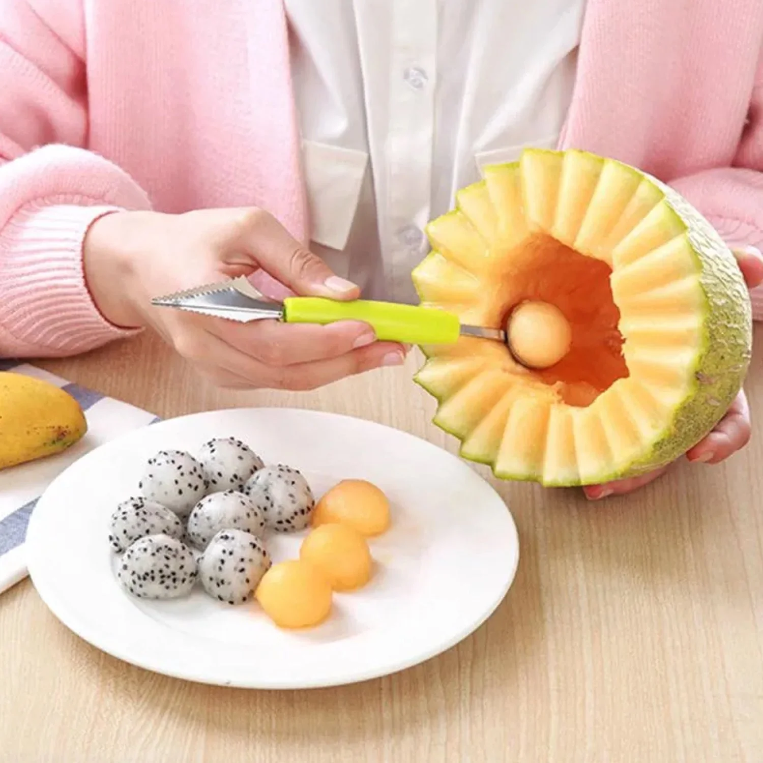 Multifunctional Fruit scooper & peeler  Garnish Kit - Image 5