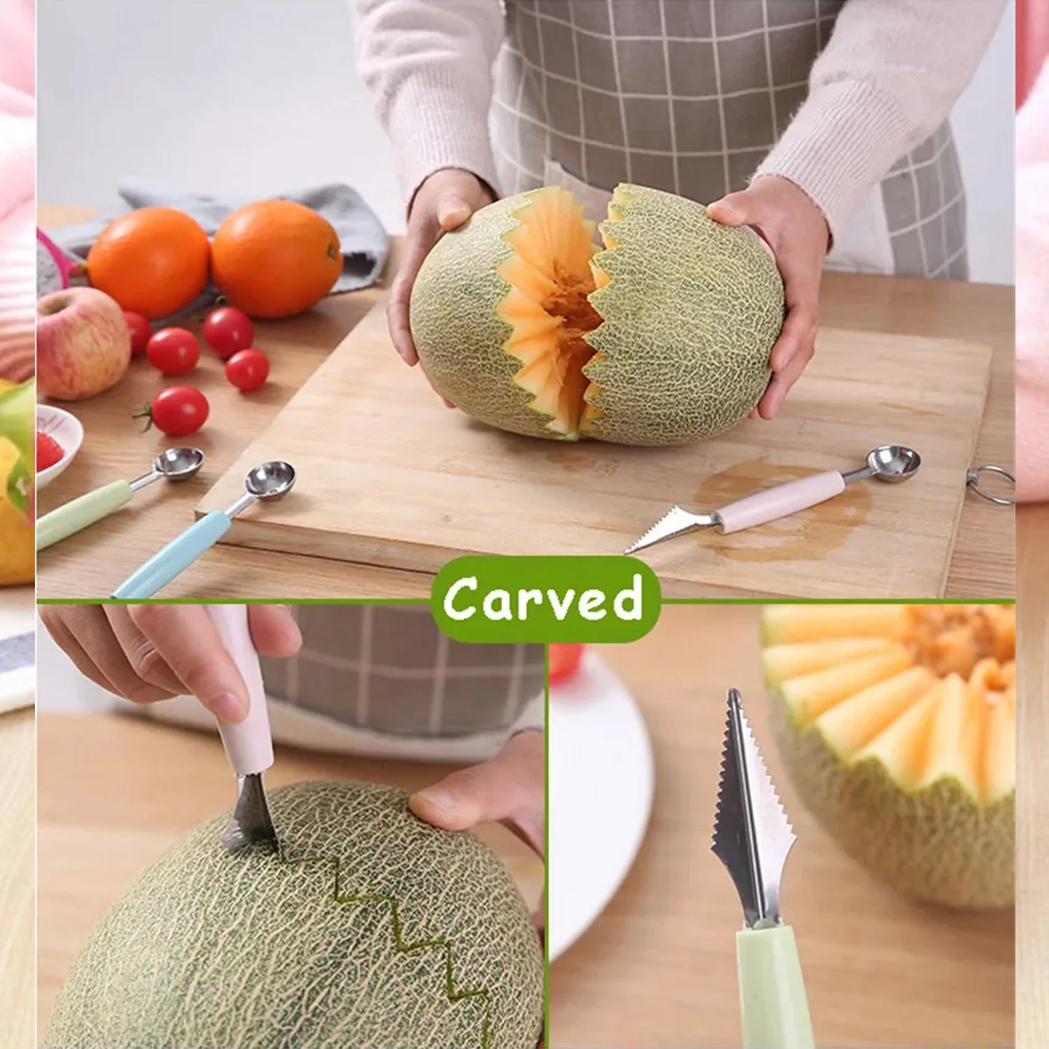 Multifunctional Fruit scooper & peeler  Garnish Kit - Image 8