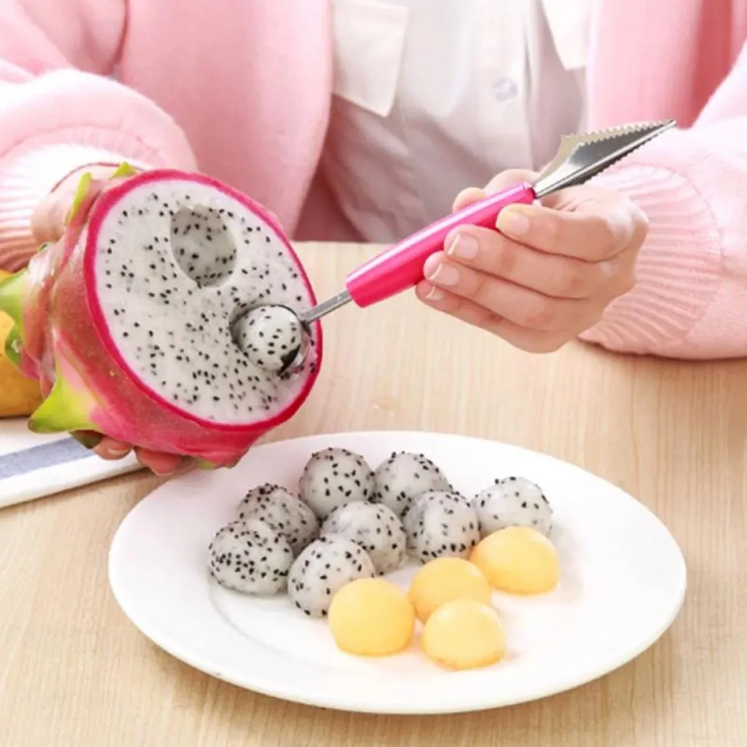 Multifunctional Fruit scooper & peeler  Garnish Kit - Image 9
