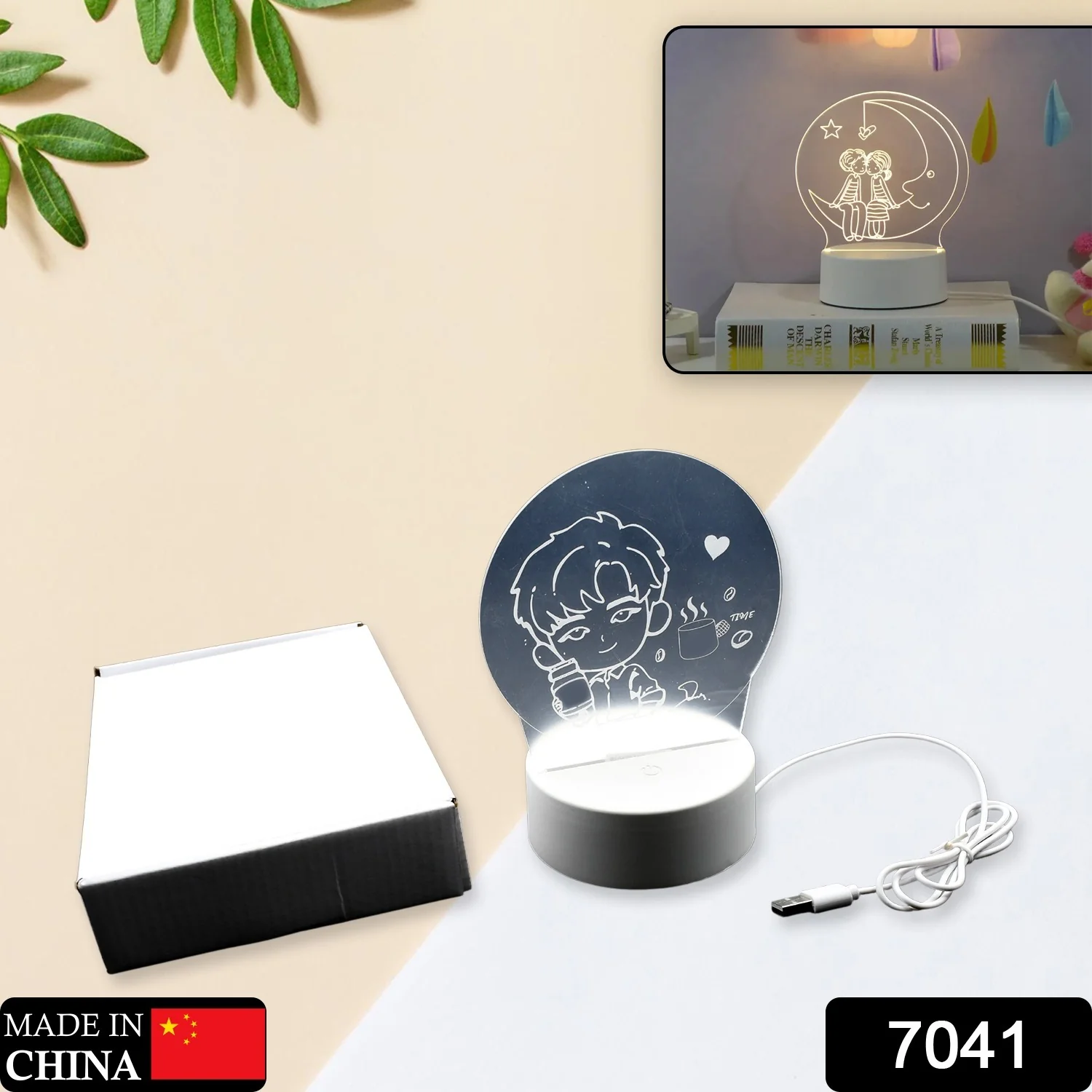 3D LED Night Light Desk Lamp Creative Dream Sleep Bedside Lighting for Bedroom - Image 2