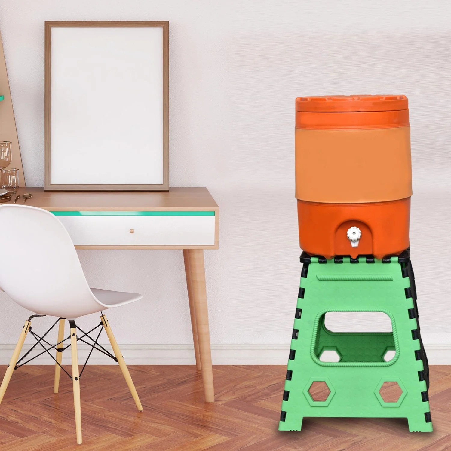 1pc 18inch Folding Stool Adults and Kids, Also For Kitchen Stepping With (Brown Box) - Image 7