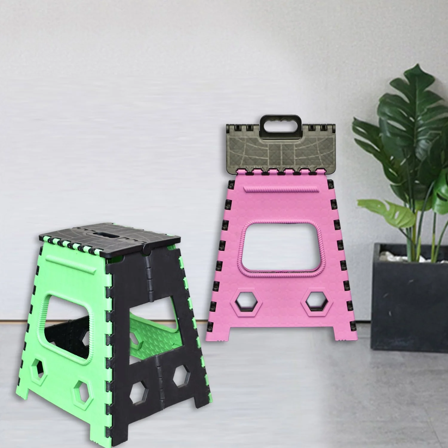 1pc 18inch Folding Stool Adults and Kids, Also For Kitchen Stepping With (Brown Box) - Image 8
