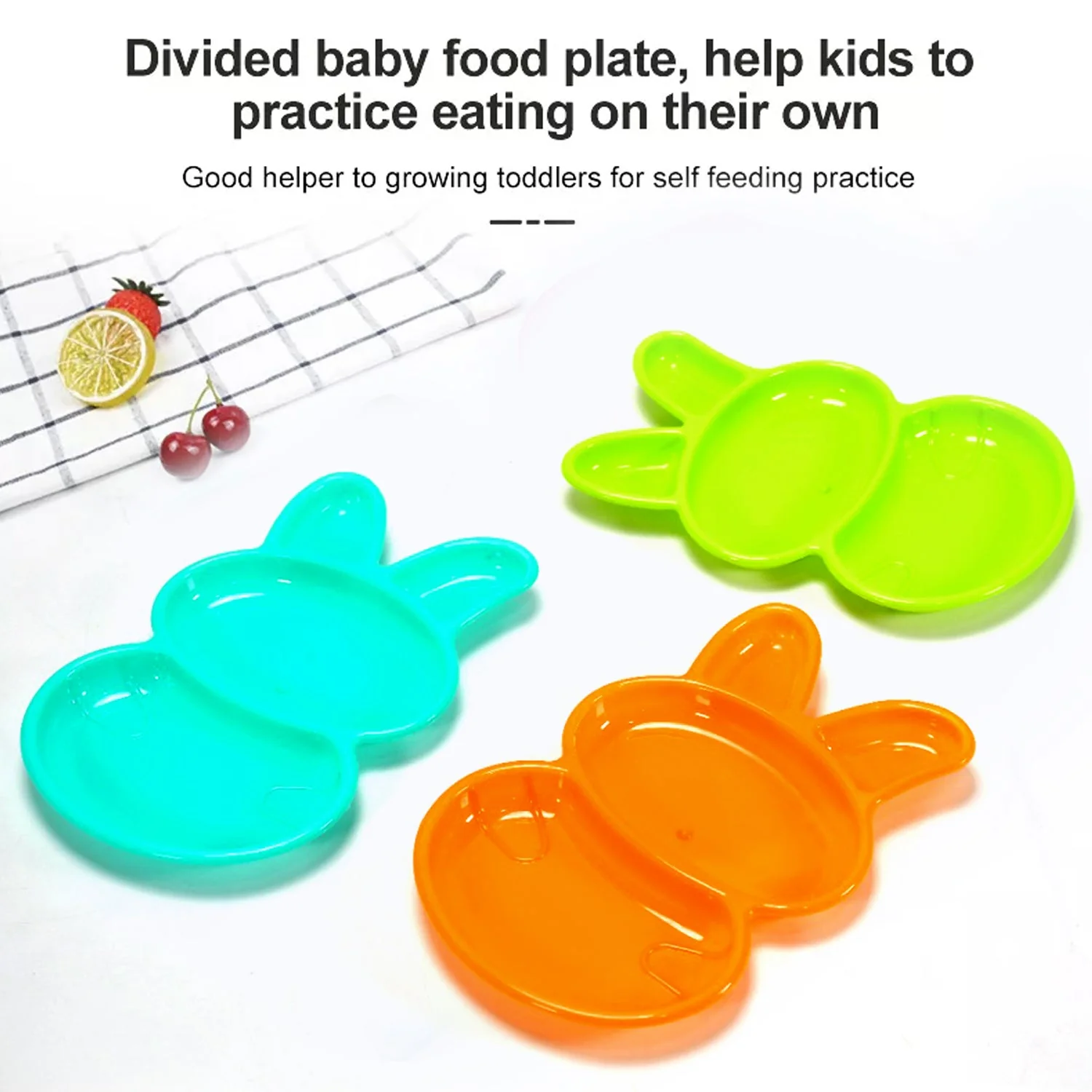 6-Piece Rabbit Shape Dish Set for Kids (Multicolor) - Image 6