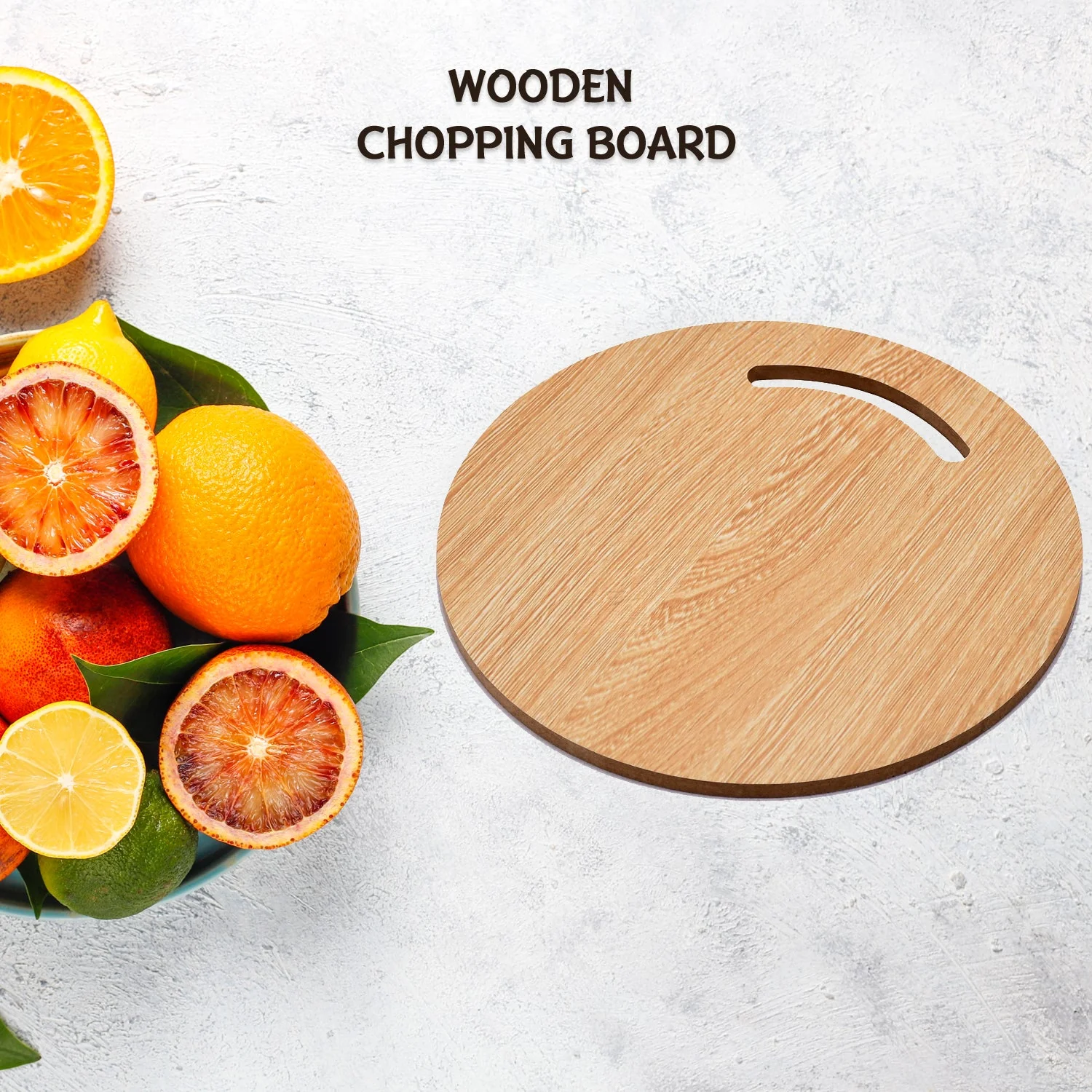 Wooden Round Chopping Board  For Chopping Fruit & Vegetable - Image 3