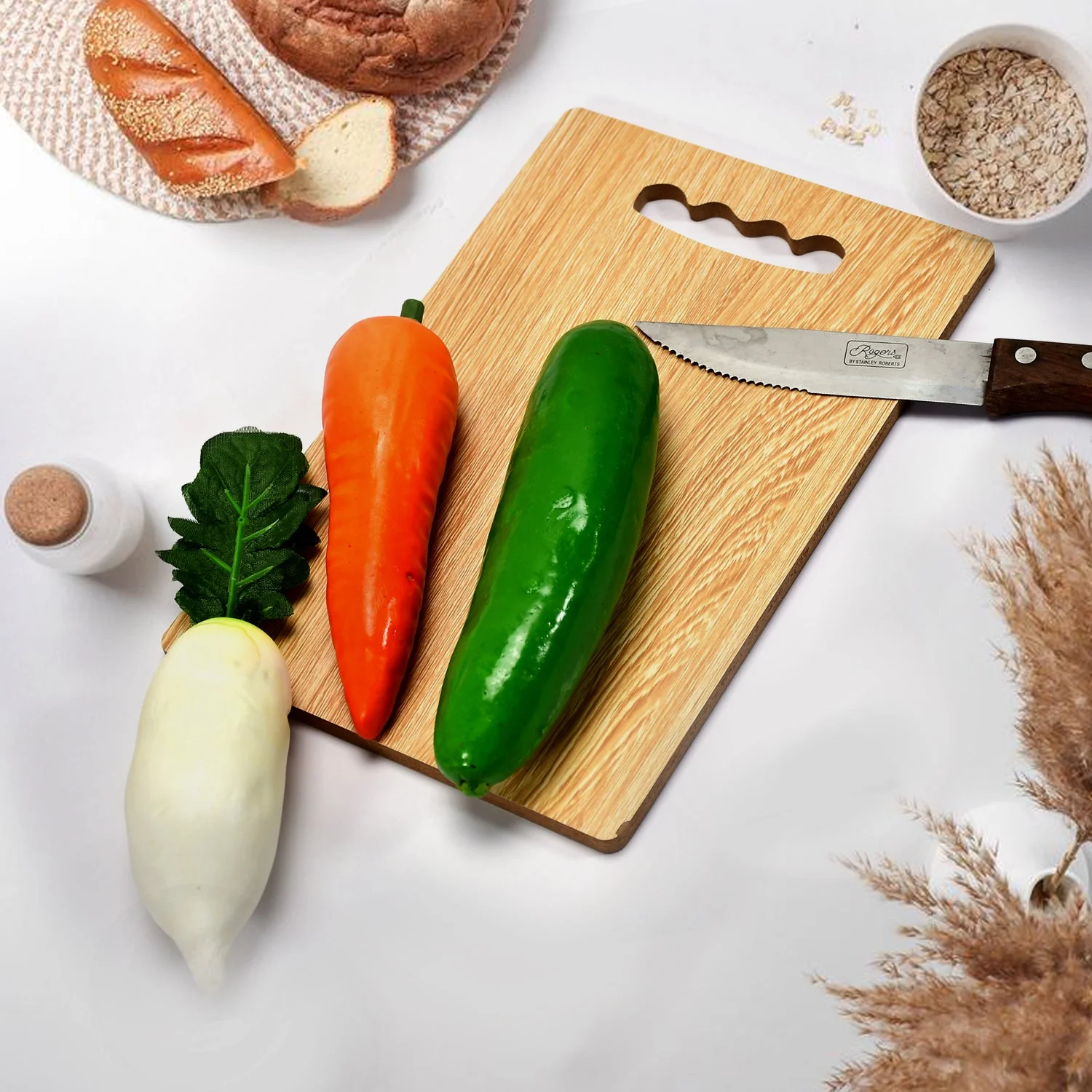 Wooden Chopping Board 26x17 Chopping Vegetable & fruits For Home & Kitchen Use - Image 3