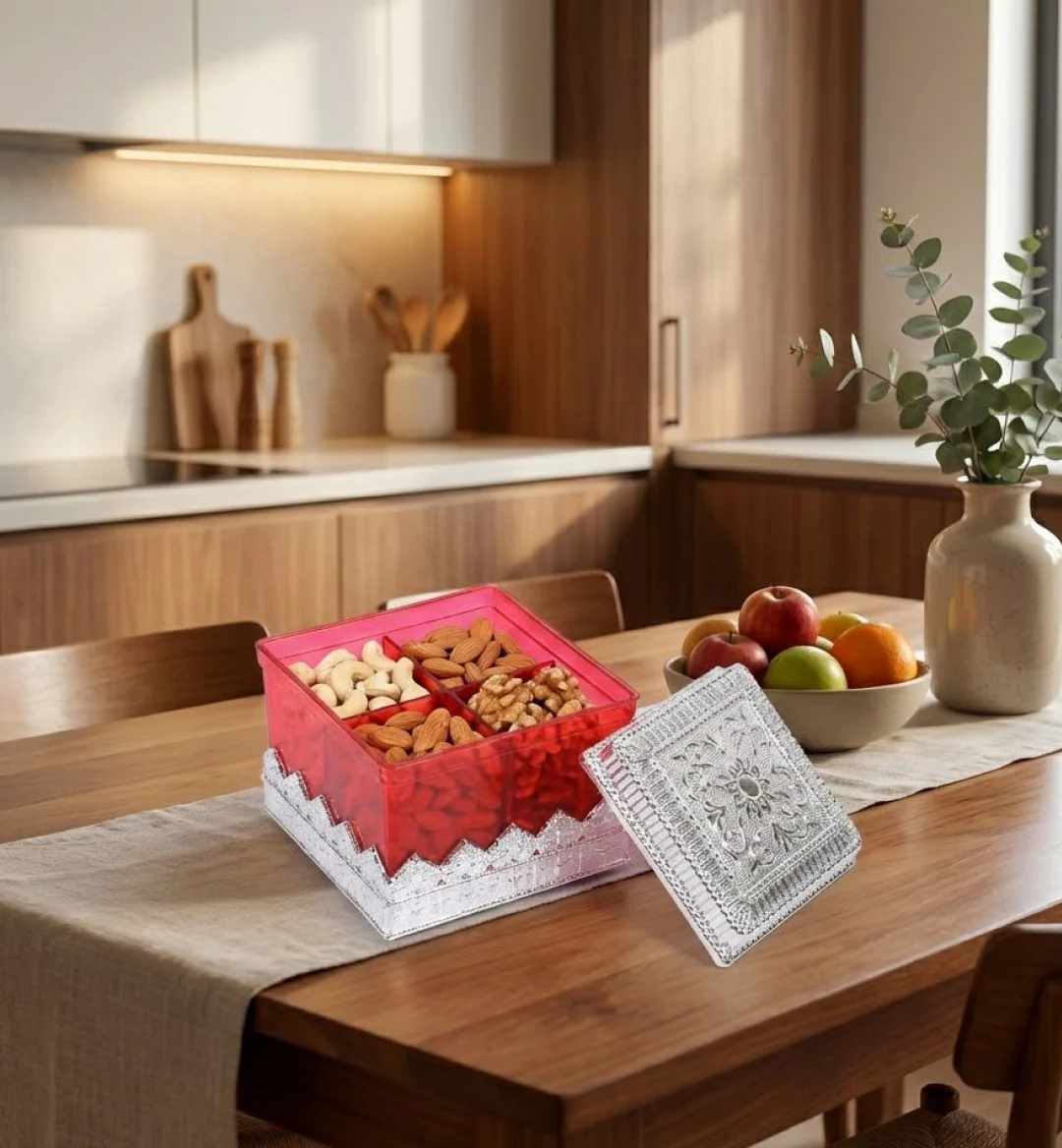Ruby Dry fruit Storage Container - Attractive Design Box for Home & Kitchen - Image 12