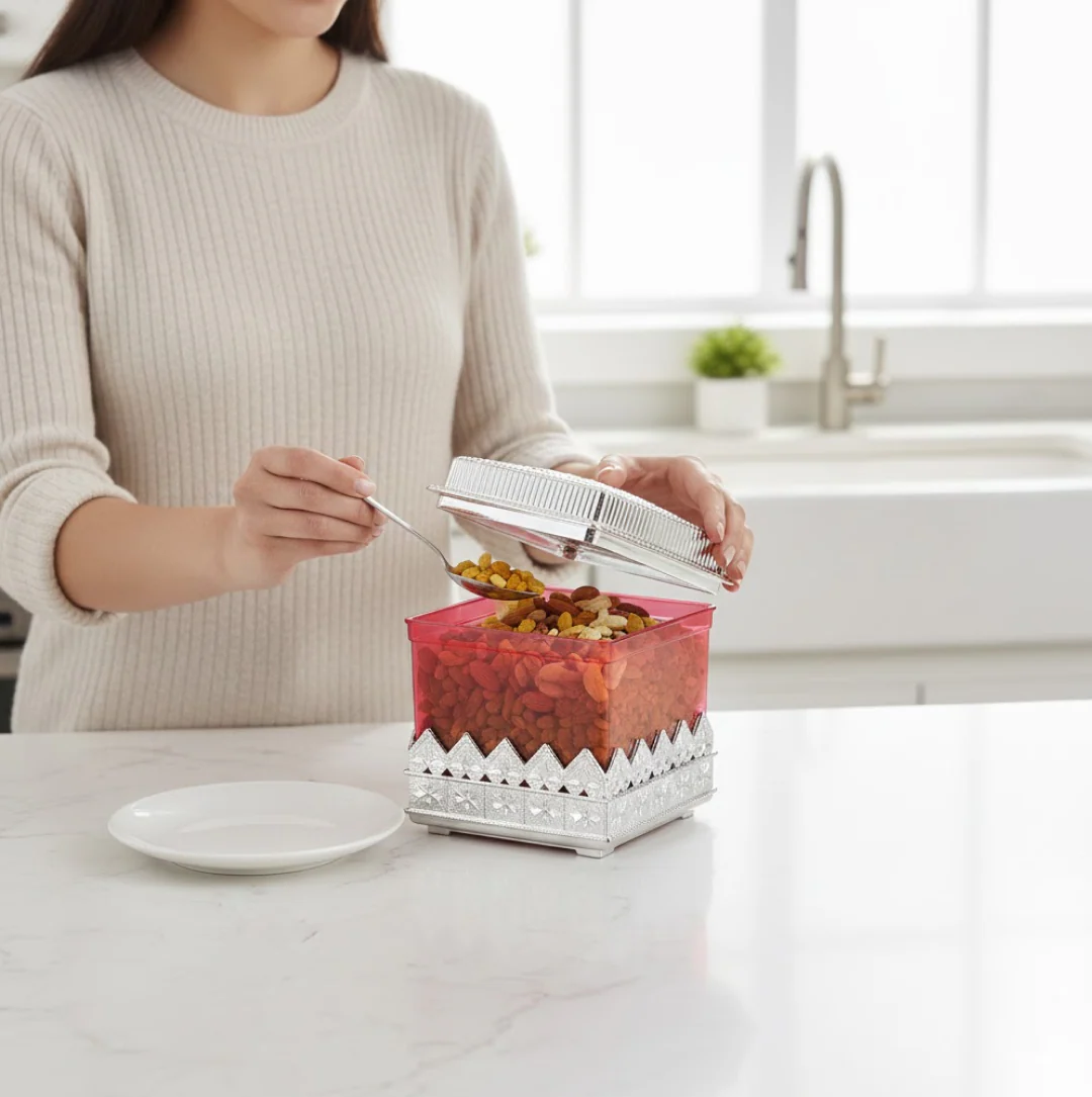 Ruby Dry fruit Storage Container - Attractive Design Box for Home & Kitchen - Image 6