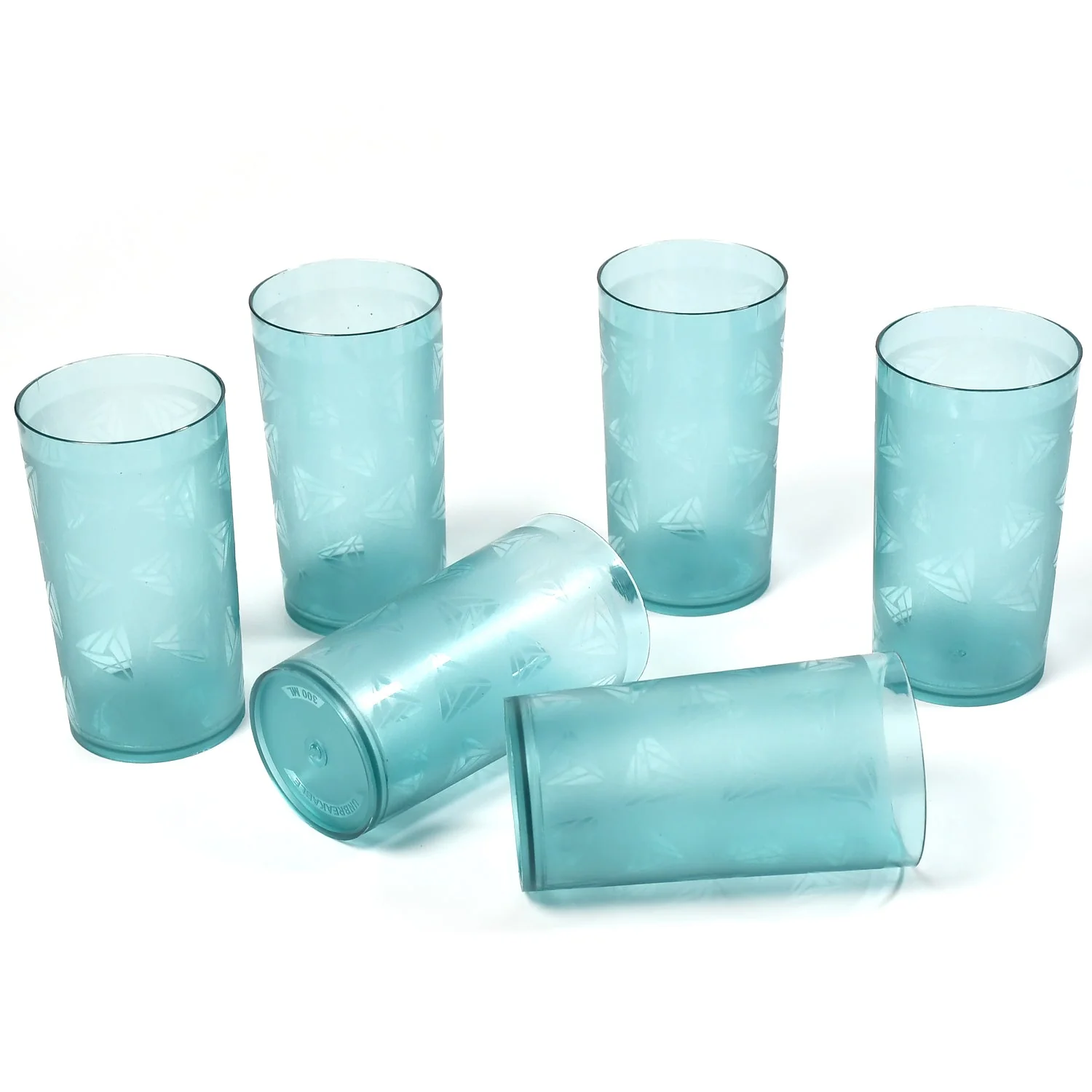 Set of 6 Unbreakable Transparent Plastic Water Glasses (300ml) - Image 4