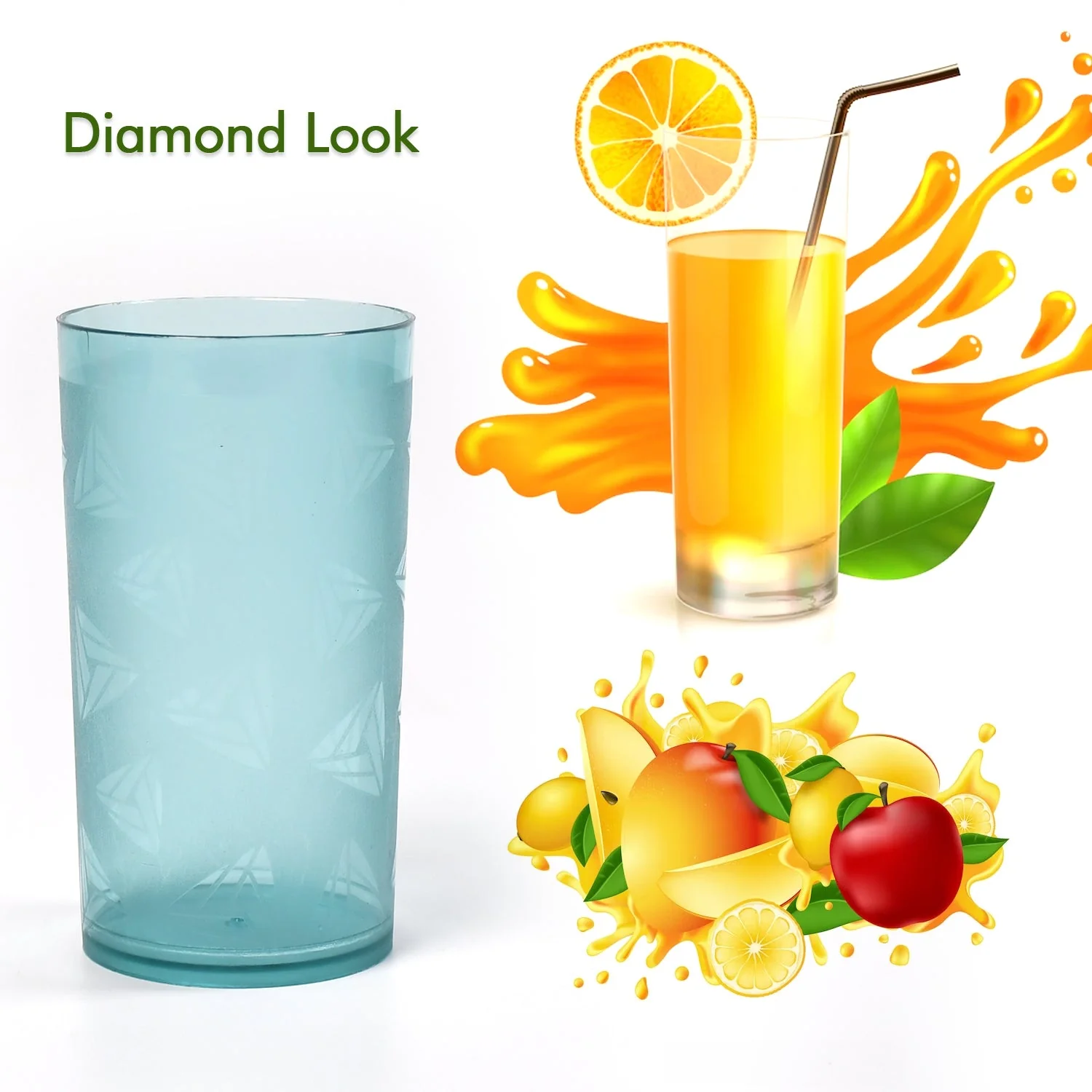 Set of 6 Unbreakable Transparent Plastic Water Glasses (300ml) - Image 6