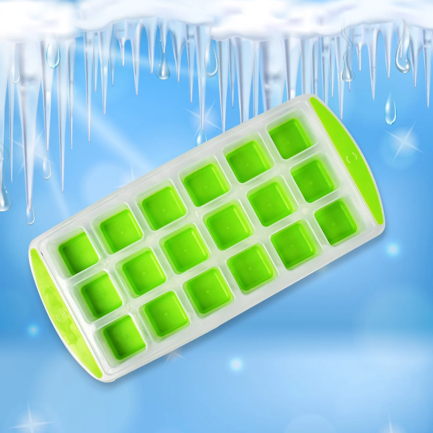 18-Cavity -Up Ice Cube Tray - Flexible Silicone, Easy Release 100% BPA-Free - Image 5