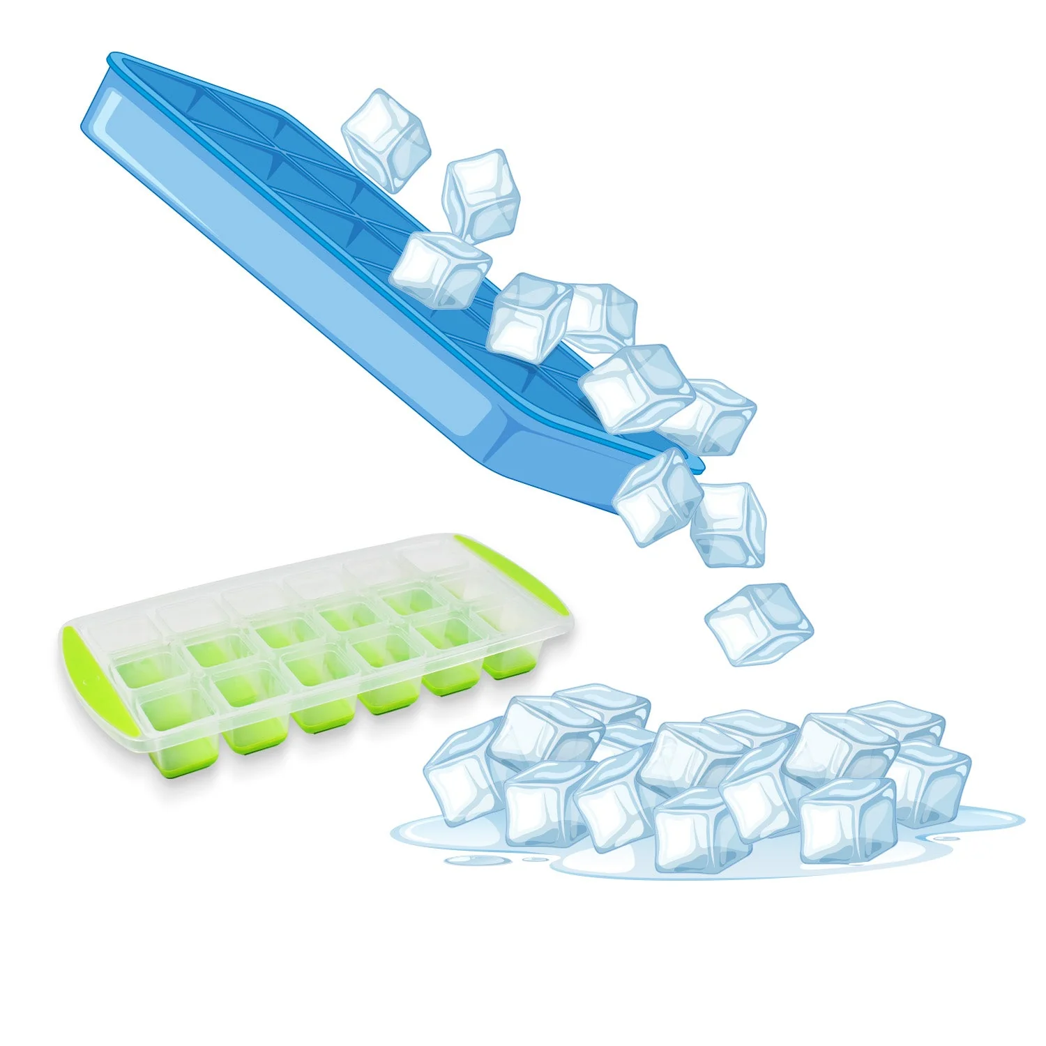 18-Cavity -Up Ice Cube Tray - Flexible Silicone, Easy Release 100% BPA-Free - Image 6